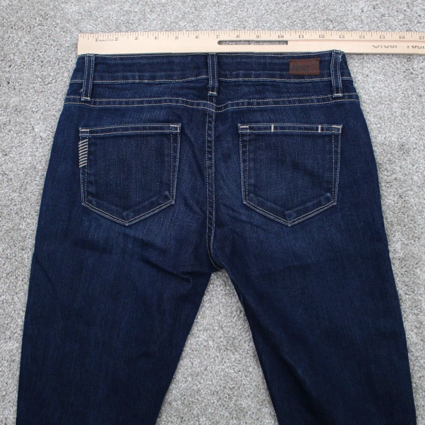 Paige Paige Skyline Ankle Peg Jeans Womens 24 Blue 5-Pocket Denim Stretch Inseam 28" Urban City USA Streetwear Pants Size 42" / US 20 - 7 Thumbnail