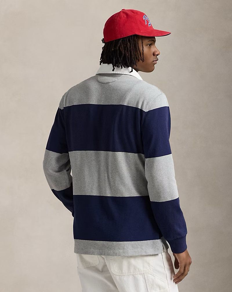 Polo Ralph Lauren Polo Ralph Lauren Classic Fit Striped Jersey Rugby Shirt XL Size US XL / EU 56 / 4 - 2 Thumbnail