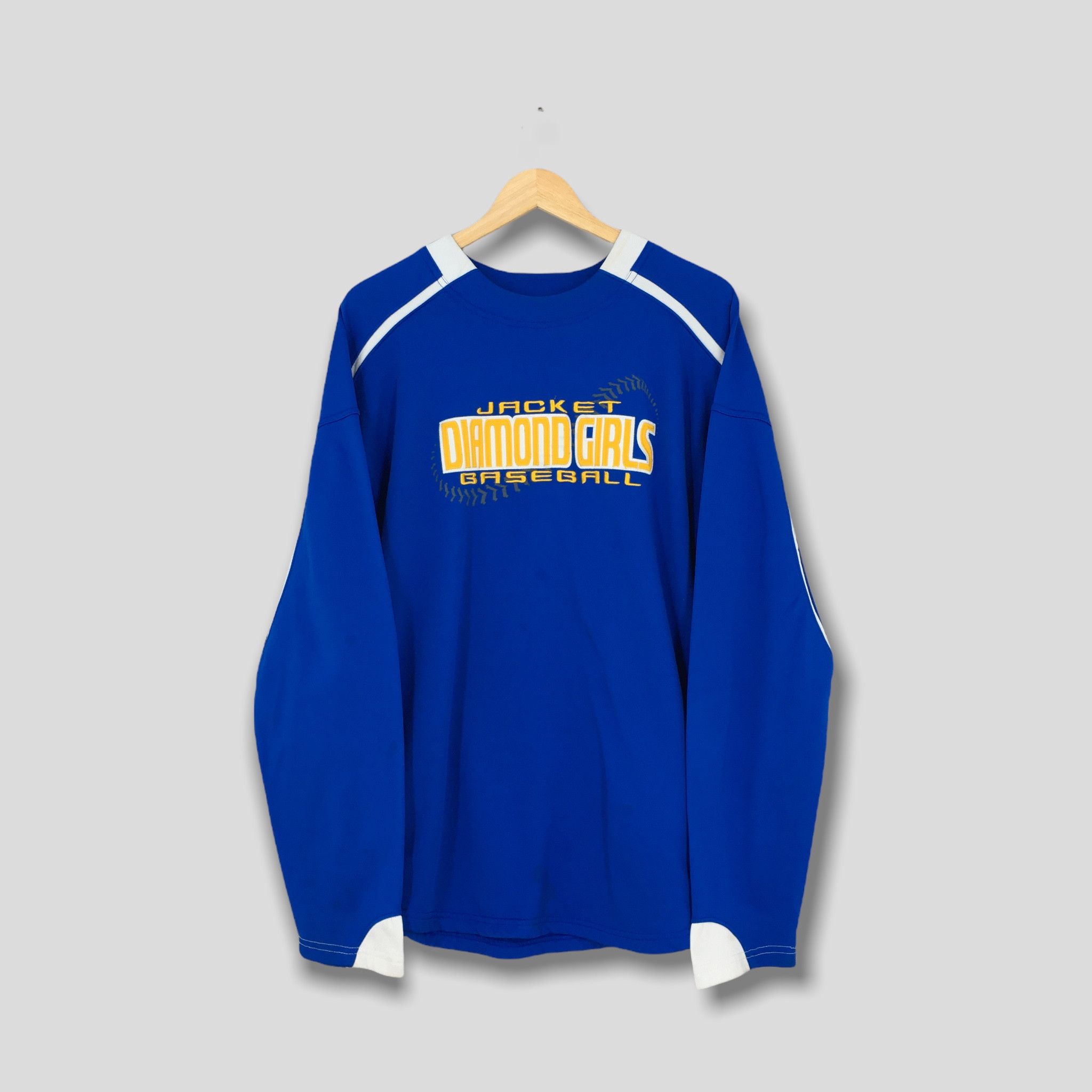 MLB Vintage Diamond Girls Baseball Blue Sweatshirt Large Size US L / EU 52-54 / 3 - 1 Thumbnail