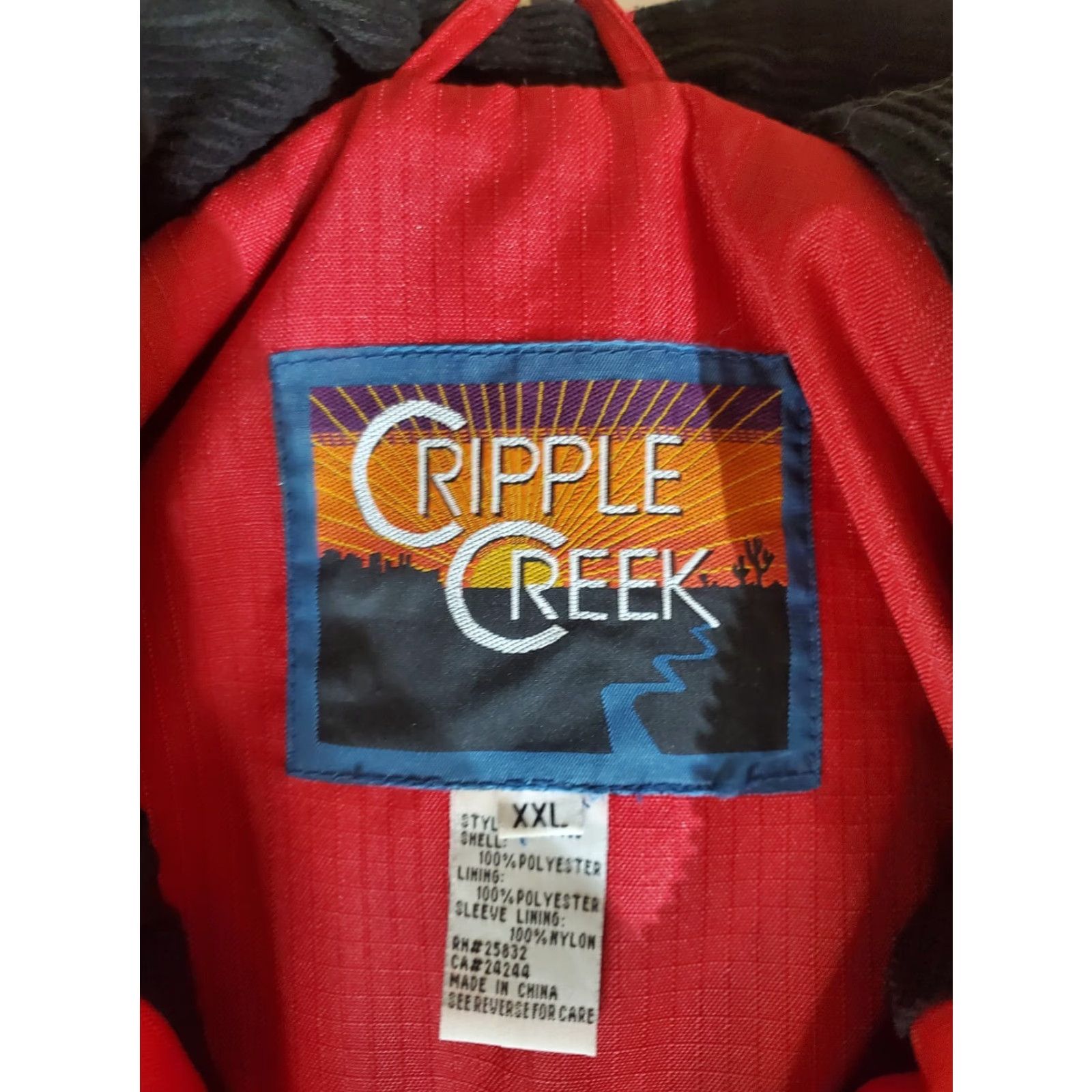 Vintage VINTAGE Cripple Creek Winter Jacket Dodge Rodeo Dodge Ram Trucks Mens 2XL Red Parka Embroidered Long Solid Jacket Coat MOH Size US XXL / EU 58 / 5 - 6 Thumbnail