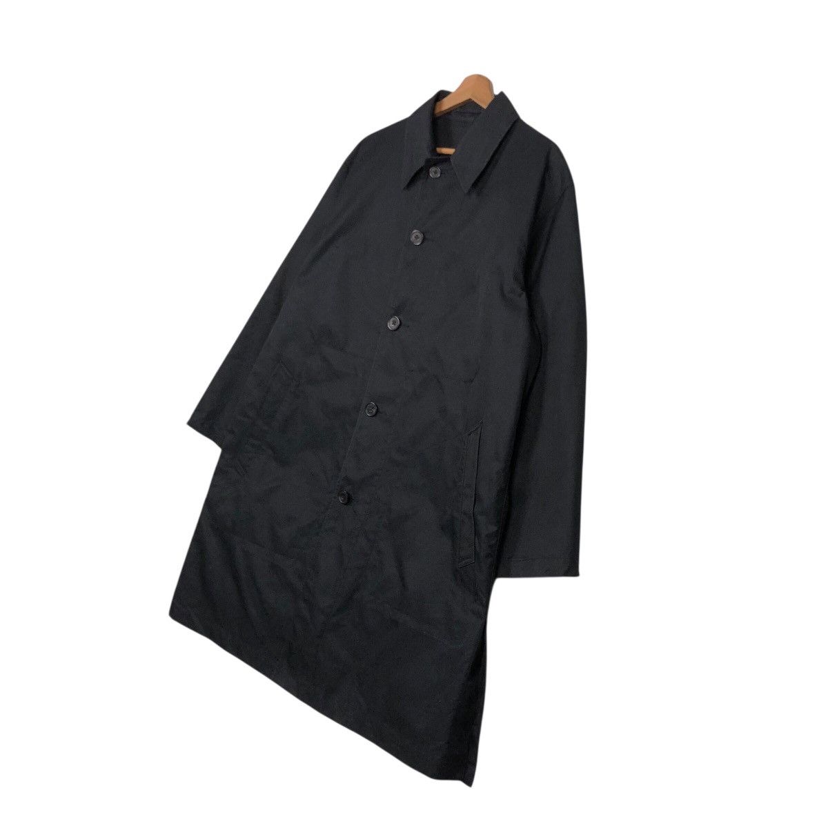 Undercover × Uniqlo 📌Rich Black Vtg Long Jacket Duck Canvas Uniqlo Undercover Size US L / EU 52-54 / 3 - 3 Thumbnail
