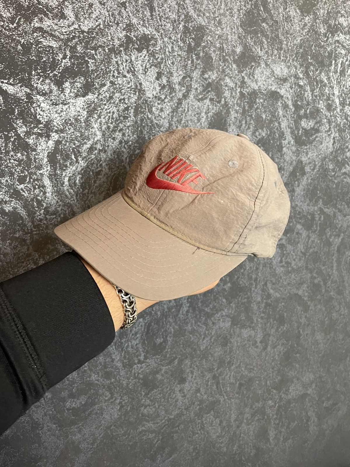 Nike × Vintage NIKE VINTAGE RARE cap 1990S beanie swoosh big logo Size ONE SIZE - 1 Thumbnail