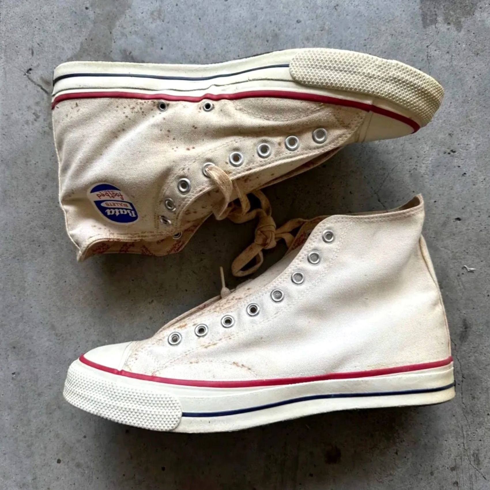 Bata VINTAGE Bata Bullets Converse Copies Sneakers Size 12 Mens White NOS Size US 12 / EU 45 - 3 Thumbnail