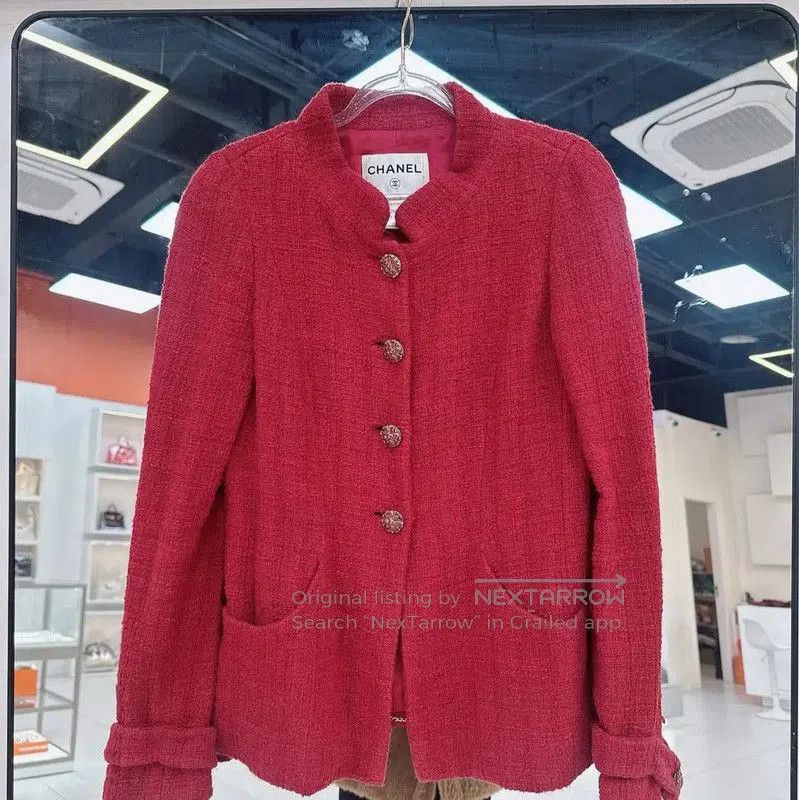 Chanel Chanel Red Silk Cardigan for Women . Size S / US 4 / IT 40 - 1 Thumbnail