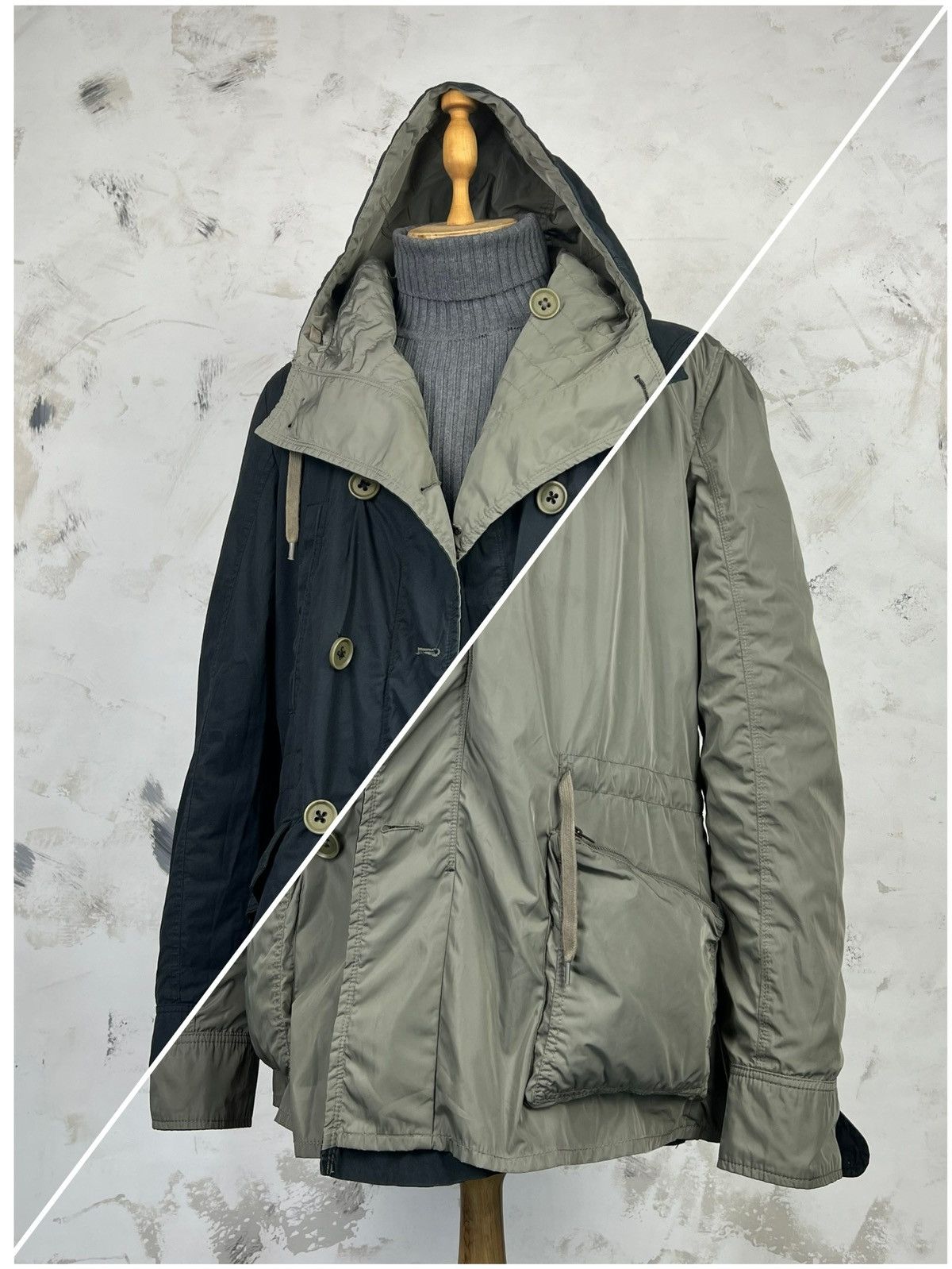 Diesel Vintage Diesel Reversible Parka Jacket Size M - L Size US L / EU 52-54 / 3 - 1 Thumbnail