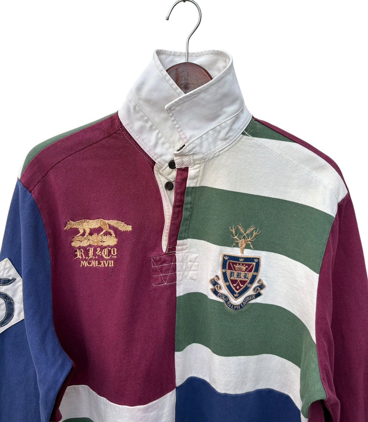 Polo Ralph Lauren Vintage Polo Ralph Lauren Multicolour RL & Co Rugby Shirt Size US M / EU 48-50 / 2 - 11 Thumbnail