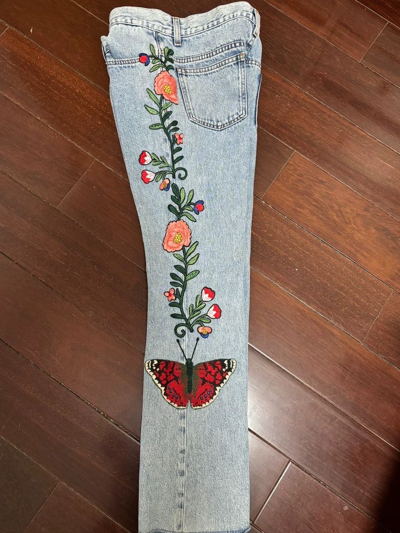 Gucci Gucci Lace embroidered jeans 2503-Nextarrow Size 27" / US 4 / IT 40 - 6 Thumbnail
