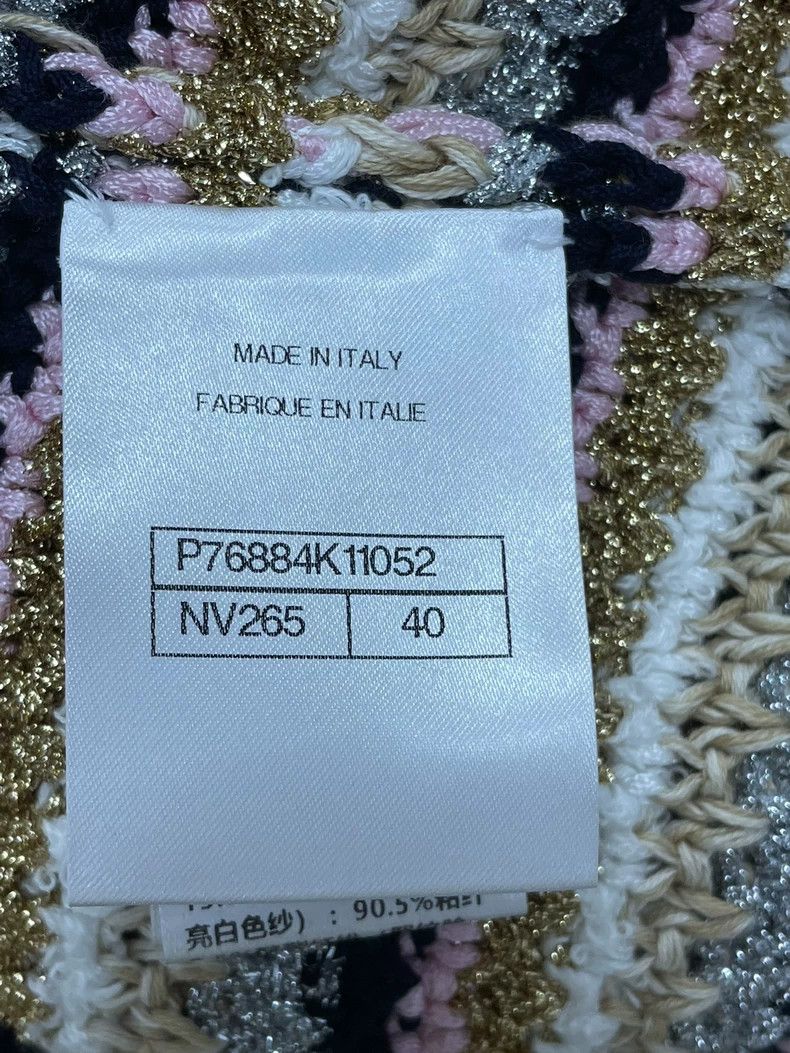 Other chanel 24P colour-blocked striped diamond buckle knitted c Size S / US 4 / IT 40 - 5 Thumbnail