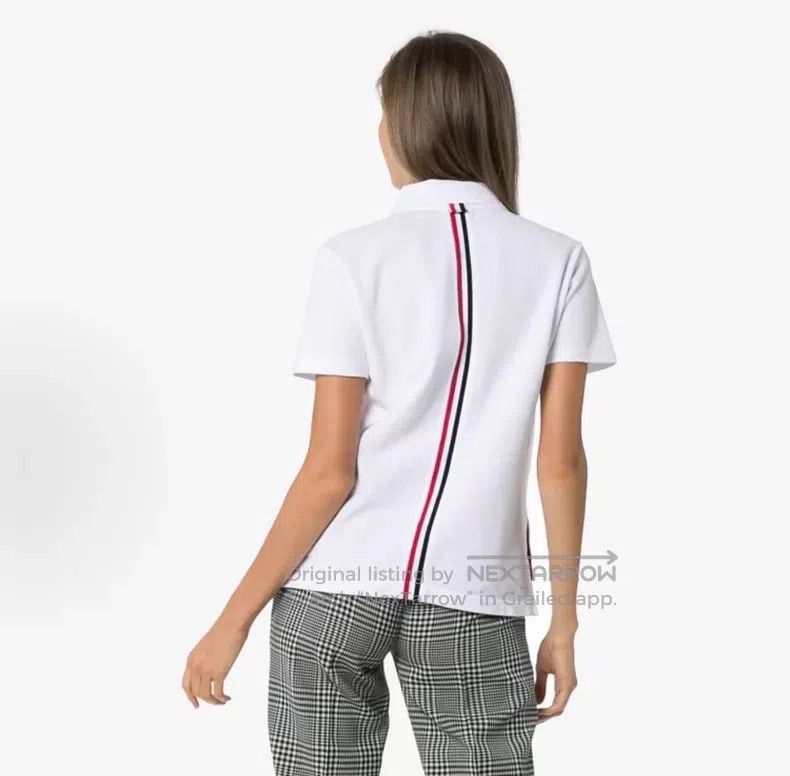 Thom Browne Thom Browne White Polo Short Sleeve with Classic Red, Whit Size XS / US 0-2 / IT 36-38 - 6 Thumbnail