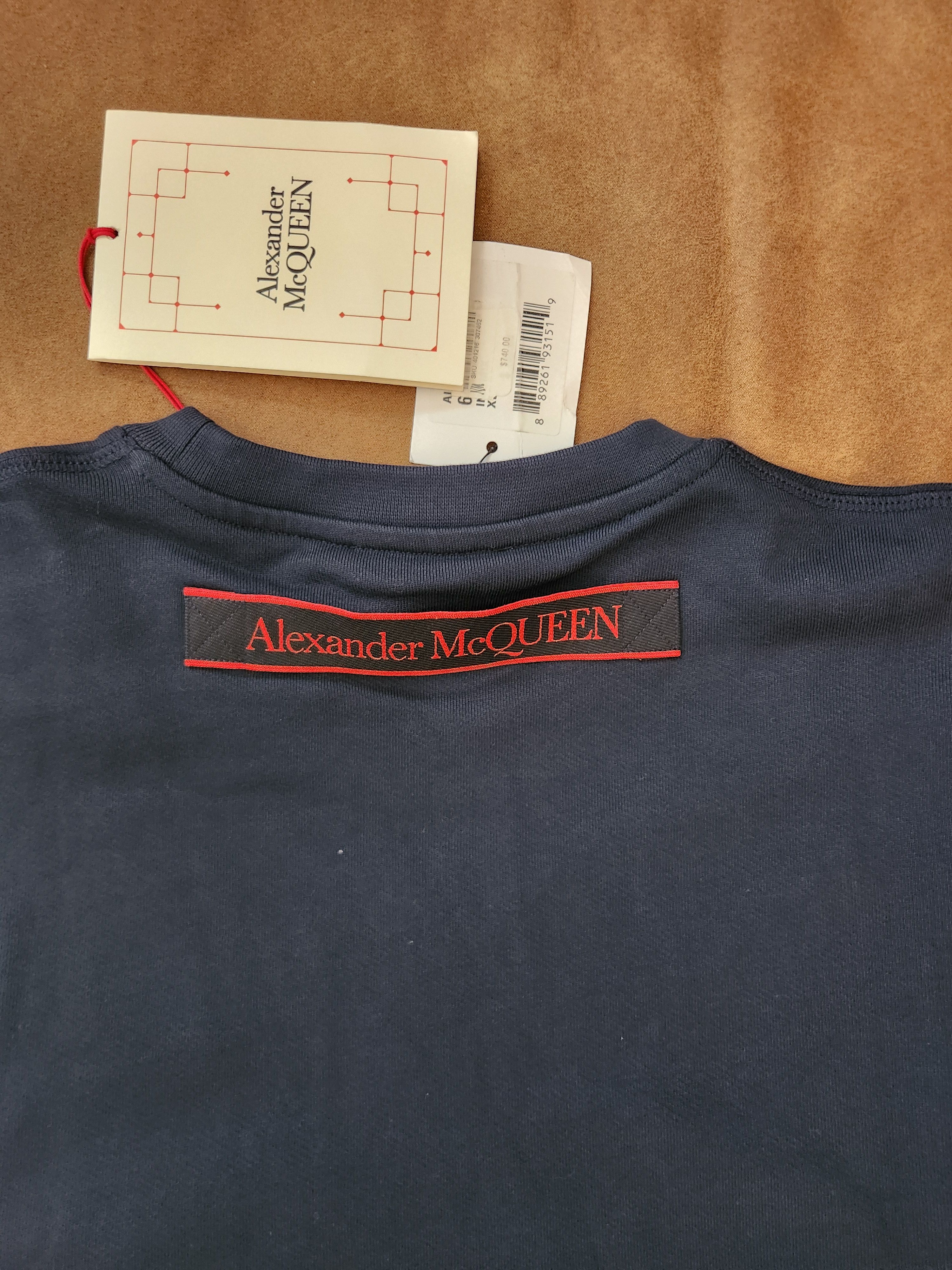 Alexander McQueen Alexander McQueen Navy Crew Size US XL / EU 56 / 4 - 4 Thumbnail