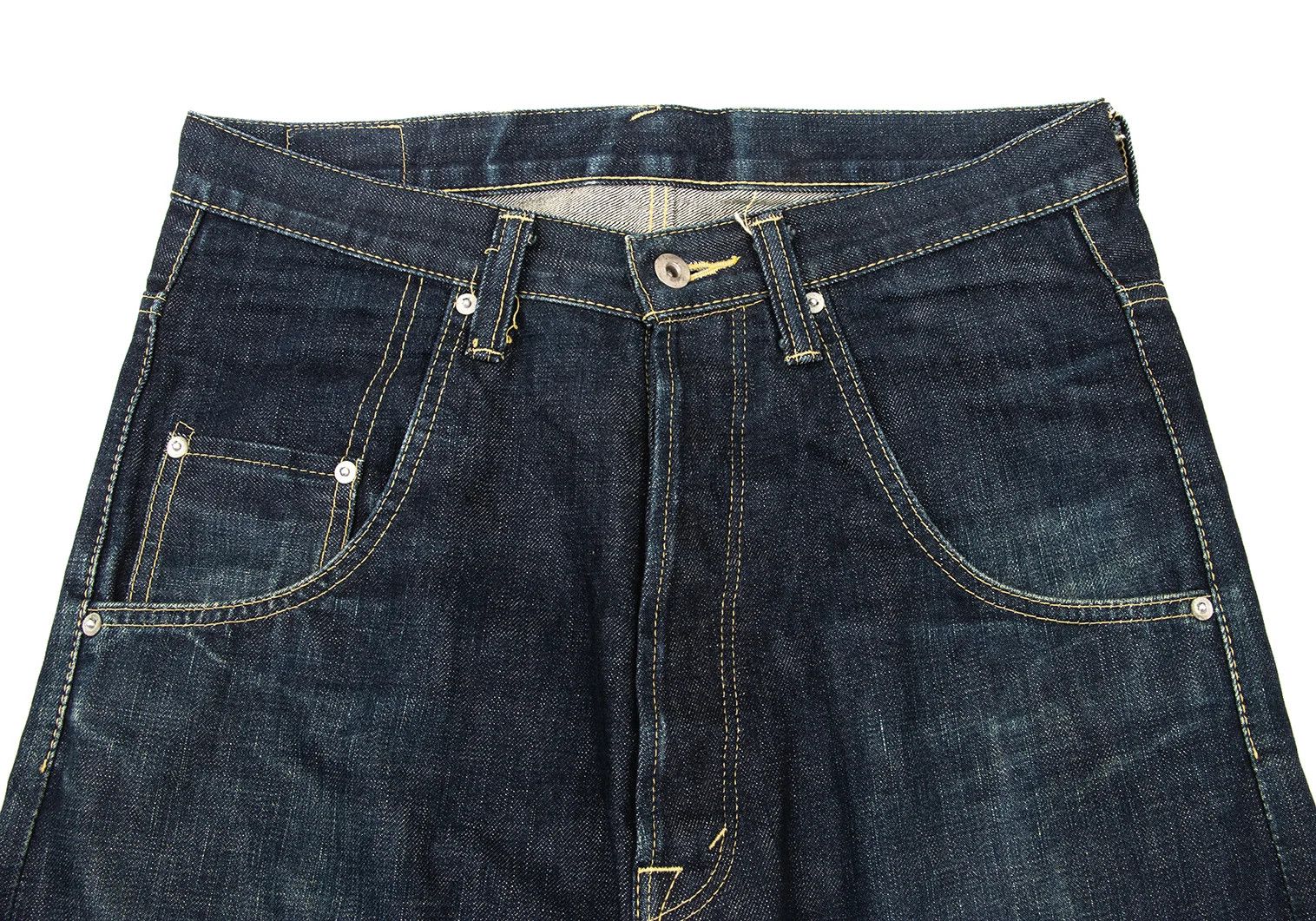 Ganryu Indigo Leather Patch Straight Denim Pants Size S Size US 30 / EU 46 - 4 Thumbnail
