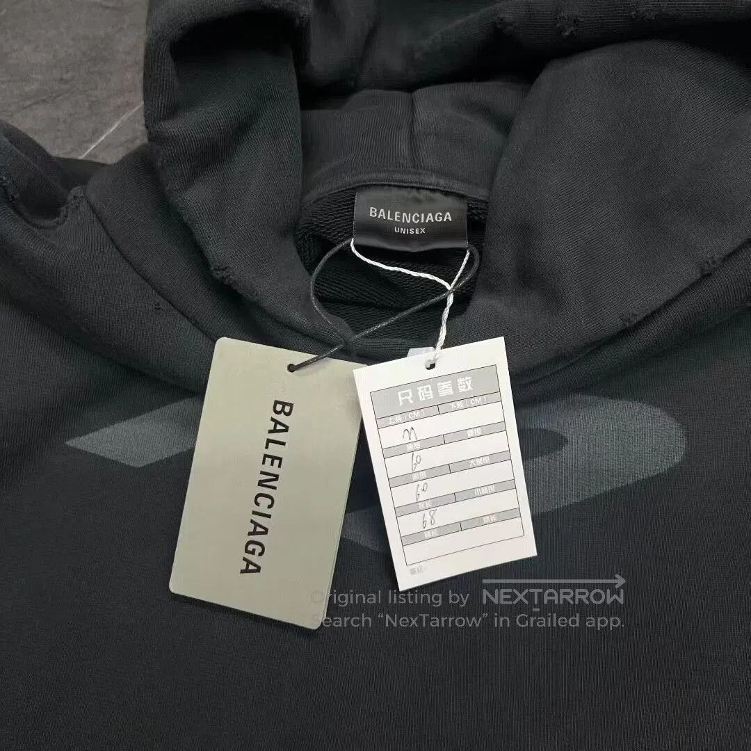 Balenciaga Balenciaga Paint Splatter Distressed Hoodie. Size US M / EU 48-50 / 2 - 3 Thumbnail