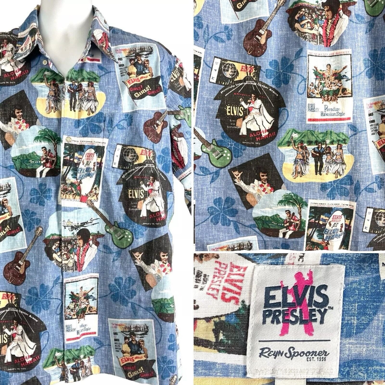 Reyn Spooner Reyn Spooner Elvis Presley Mens Hawaiian Shirt size XL/2XL F Size US XXL / EU 58 / 5 - 1 Thumbnail