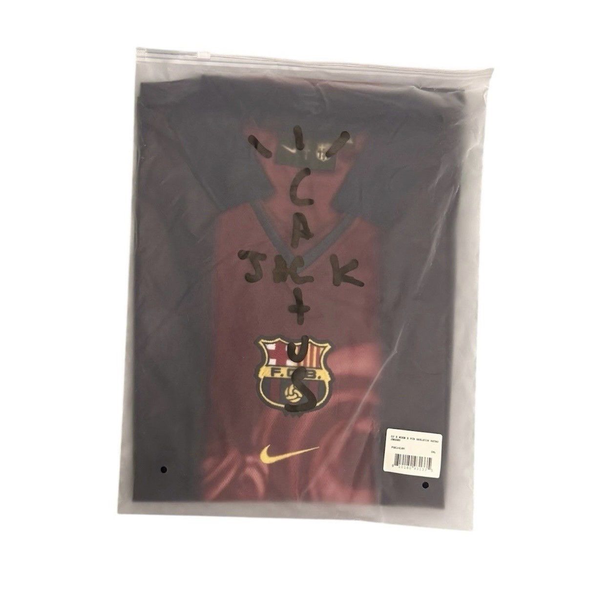 Nike × Travis Scott CACTUS JACK x NIKE x FC BARCELONA SKELETON Soccer Jersey Size US XXL / EU 58 / 5 - 7 Thumbnail