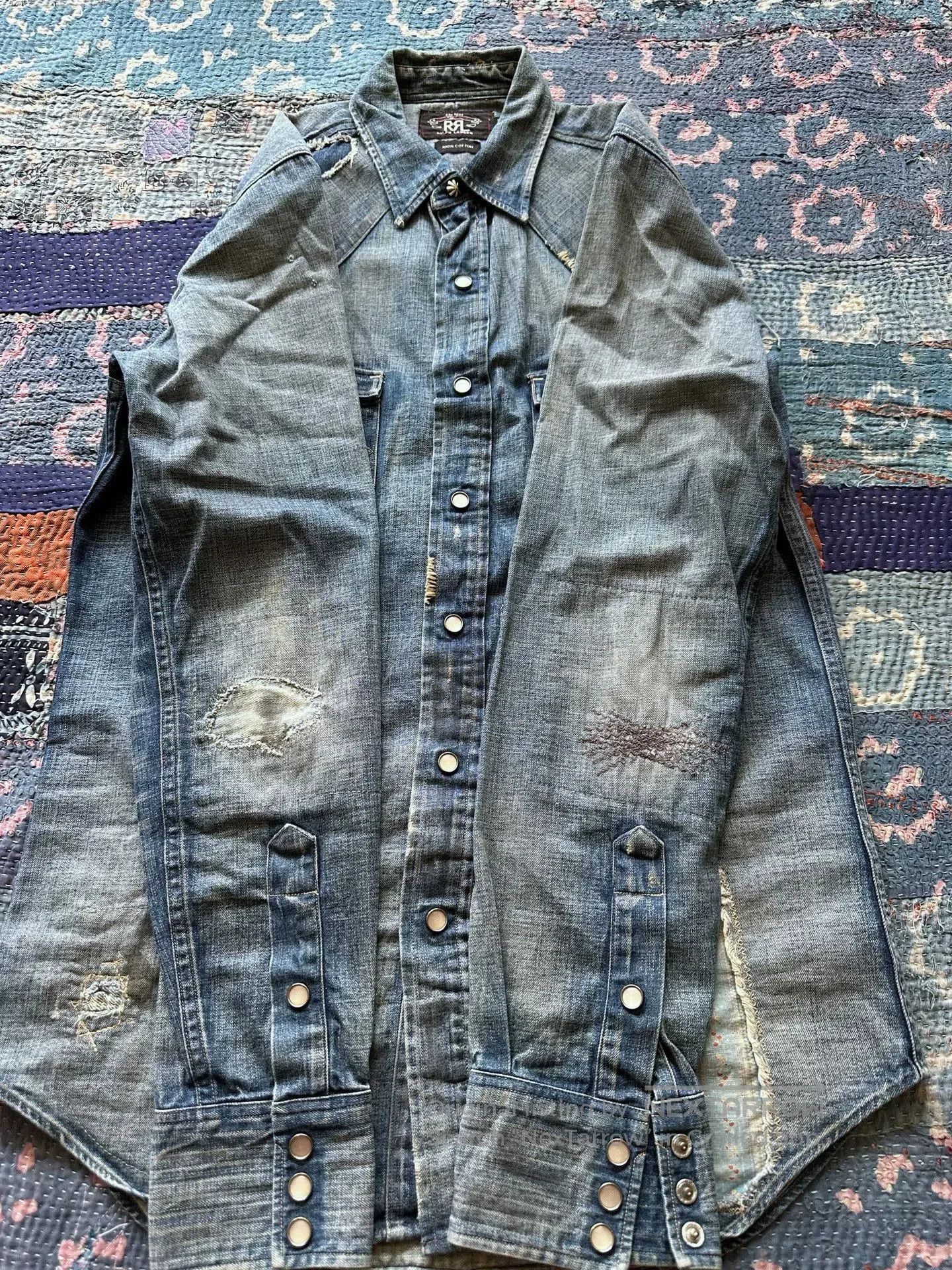 RRL Ralph Lauren vintage ralph lauren denim patched shirt. Size US S / EU 44-46 / 1 - 3 Thumbnail