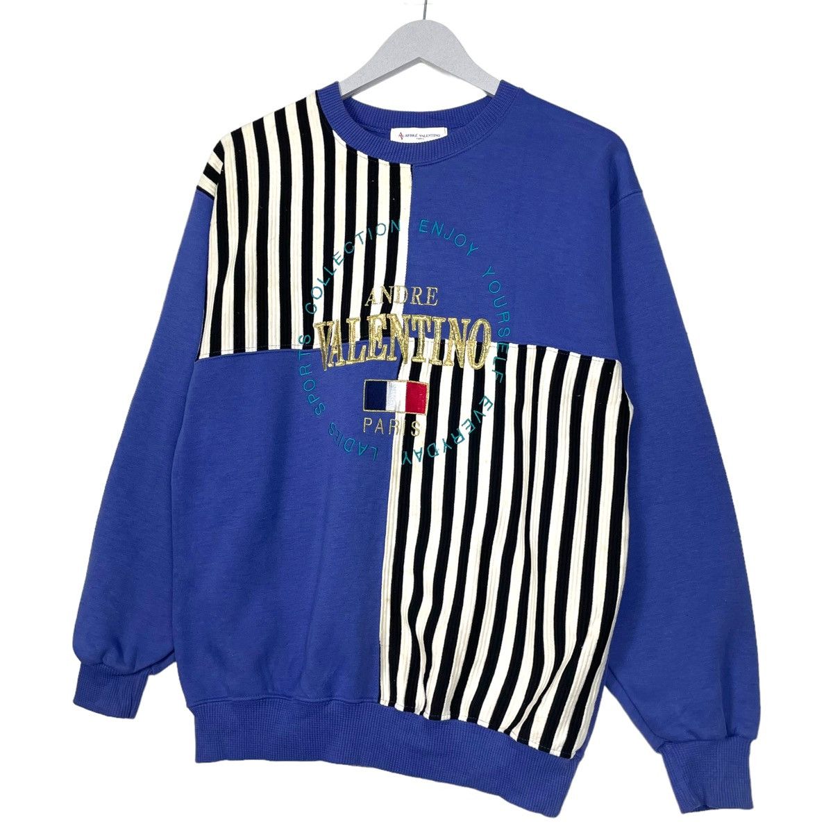 Designer × Japanese Brand × Vintage 💥90s ANDRE VALENTINO EMBROIDERY LOGO CREWNECK SWEATSHIRT Size US M / EU 48-50 / 2 - 2 Thumbnail