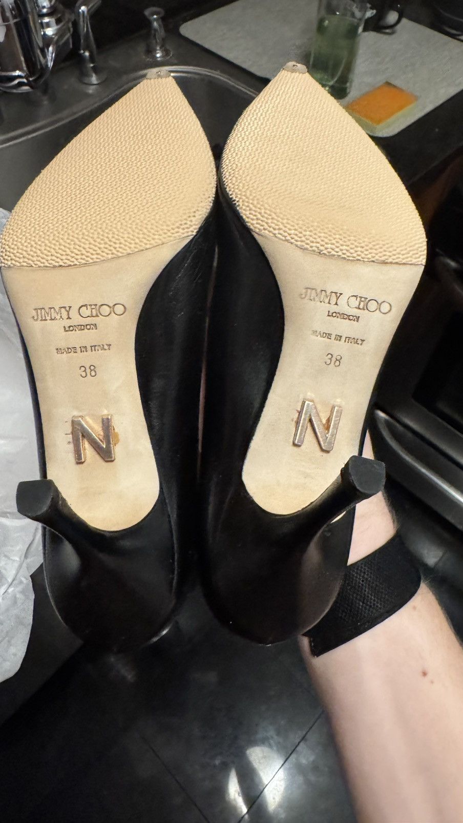 Jimmy Choo Jimmy Choo Leather Heels Size US 7.5 / IT 37.5 - 7 Thumbnail
