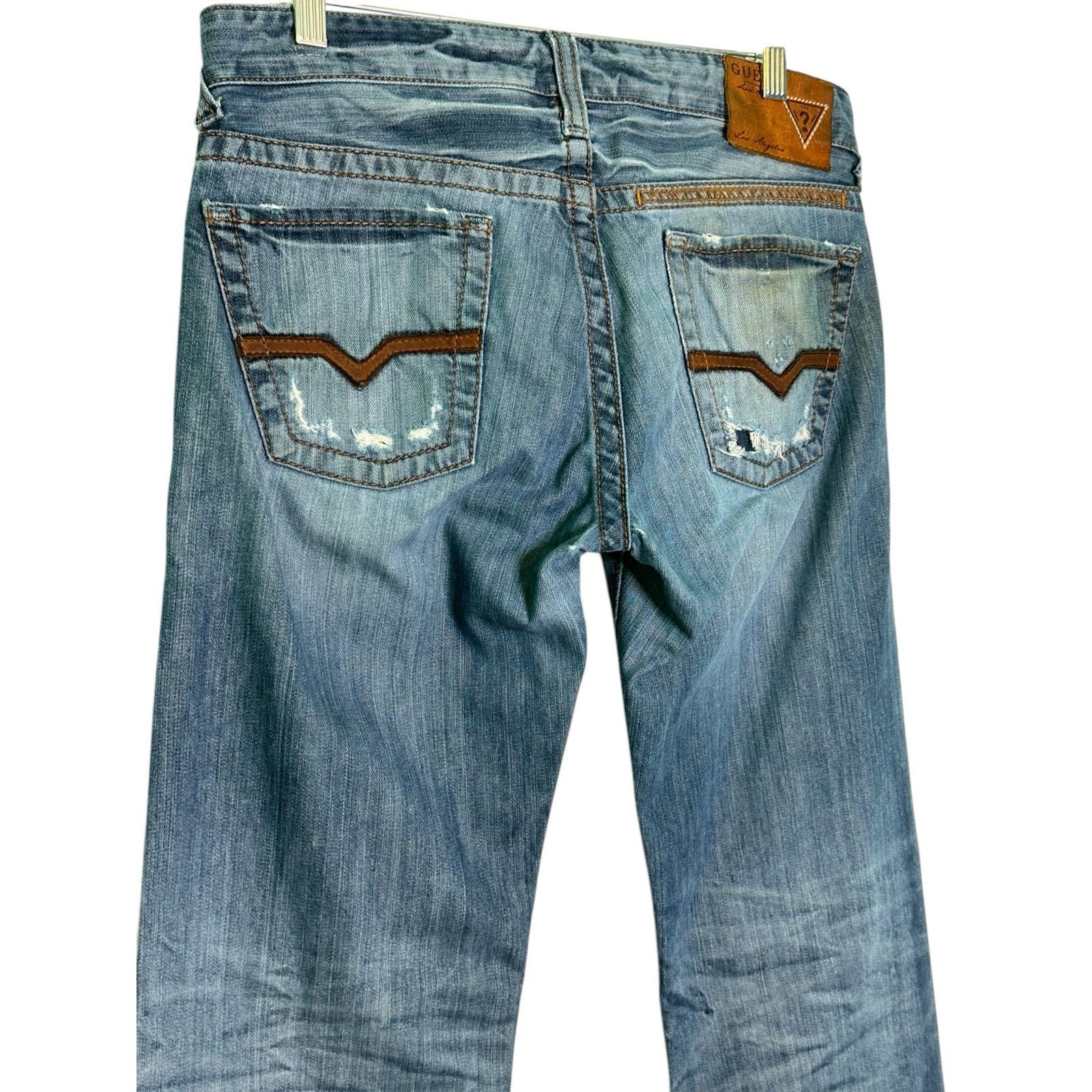 Guess GUESS Rebel Regular Studded Distressed Jeans size 30 Size US 30 / EU 46 - 3 Thumbnail