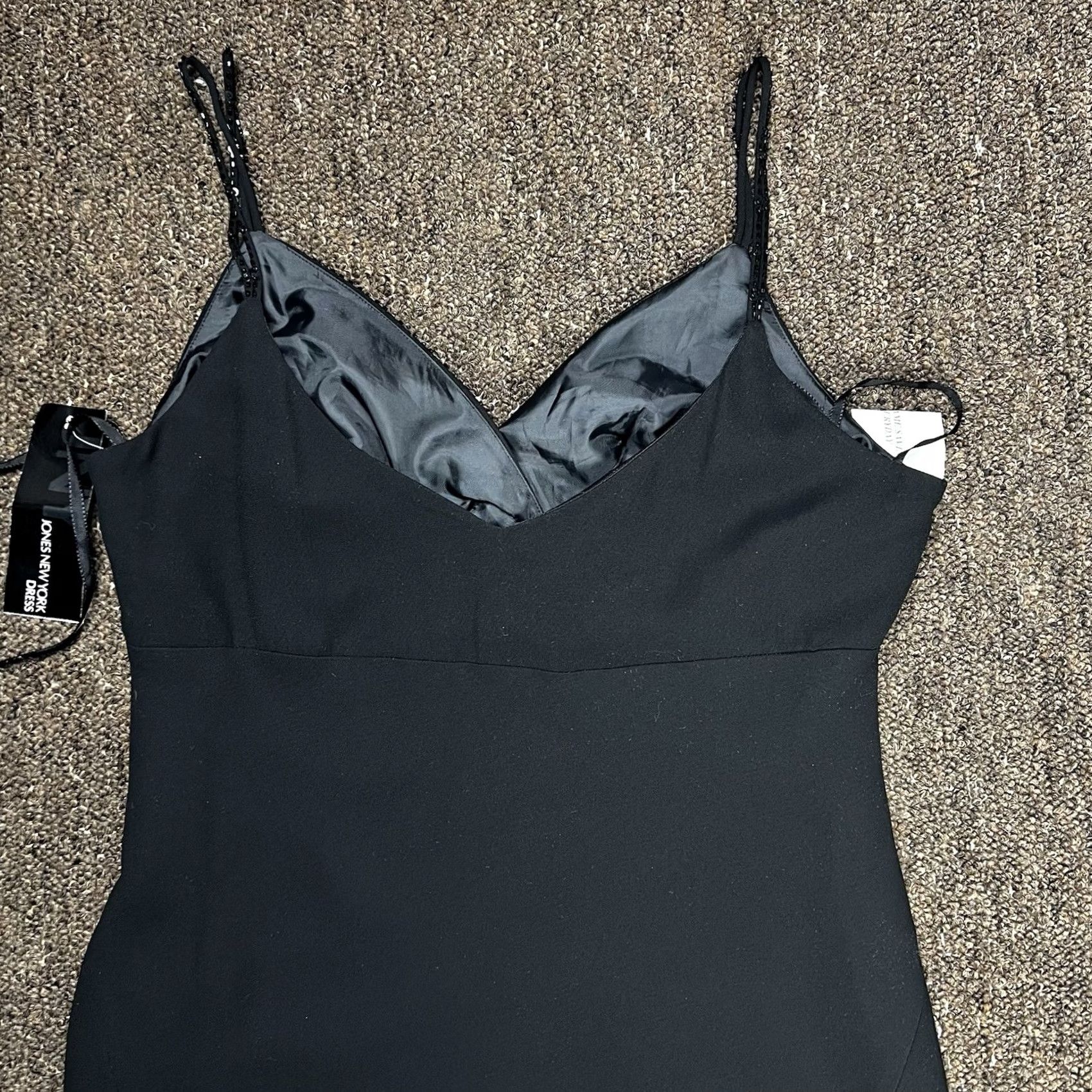Jones New York VINTAGE Jones New York Black Spaghetti Strap Dress Maxi Dress 10 Women Party Formal Wedding 90s Y2K Size L / US 10 / IT 46 - 7 Thumbnail