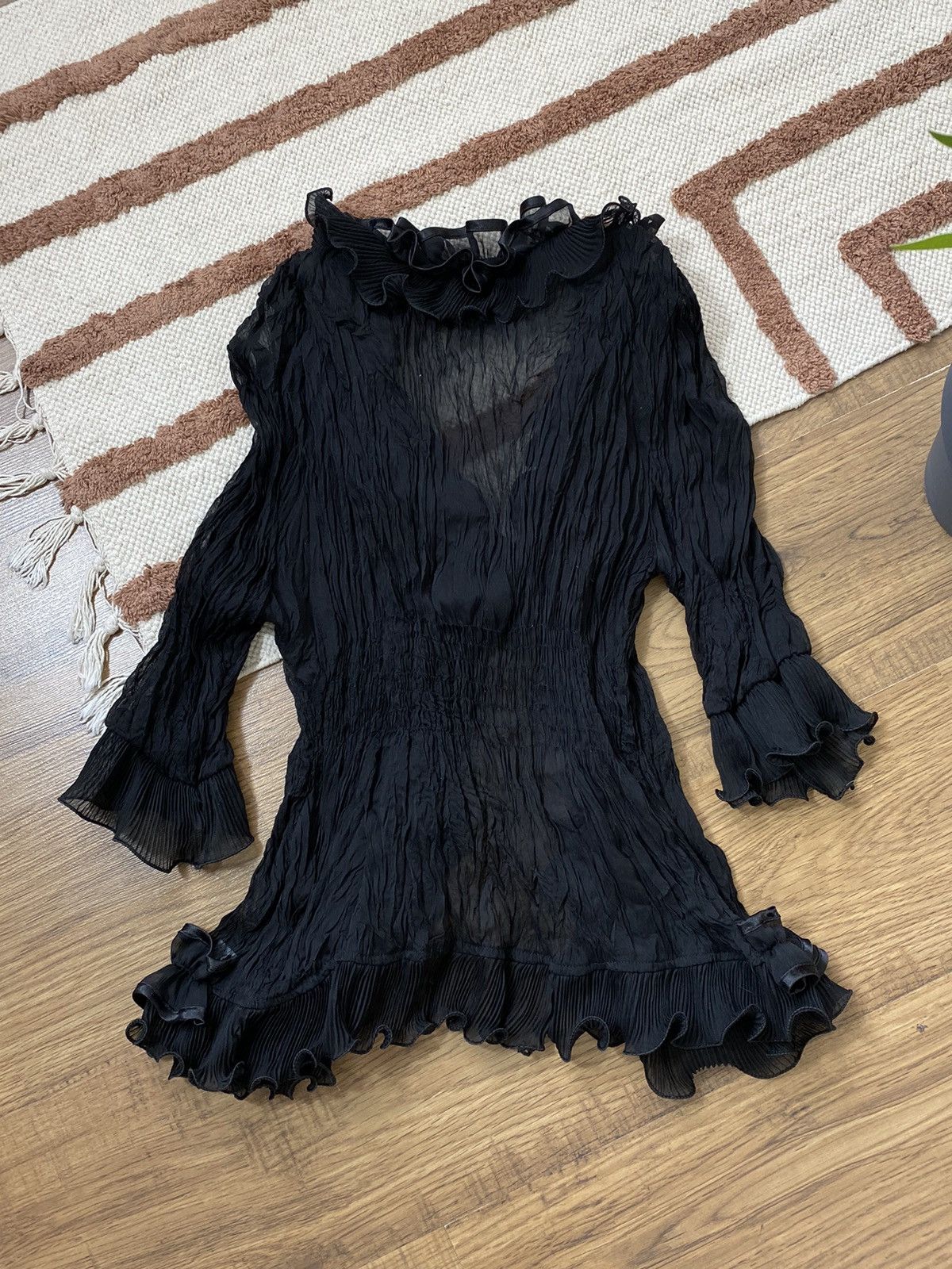 Vintage VINTAGE SILK LACE Y2K STYLE BLOUSE Size M / US 6-8 / IT 42-44 - 9 Thumbnail
