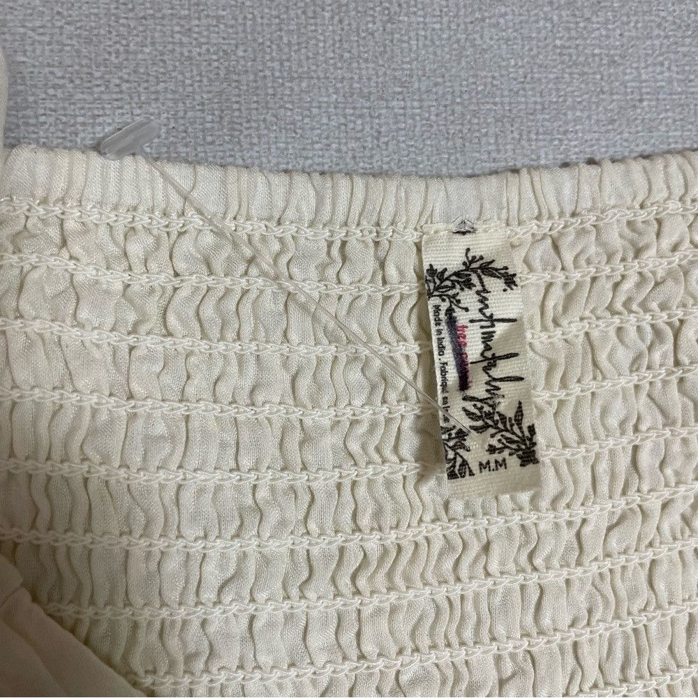 Free People New Free People Ivory Cotton Embroidered Slip Dress Size M Size M / US 6-8 / IT 42-44 - 6 Thumbnail