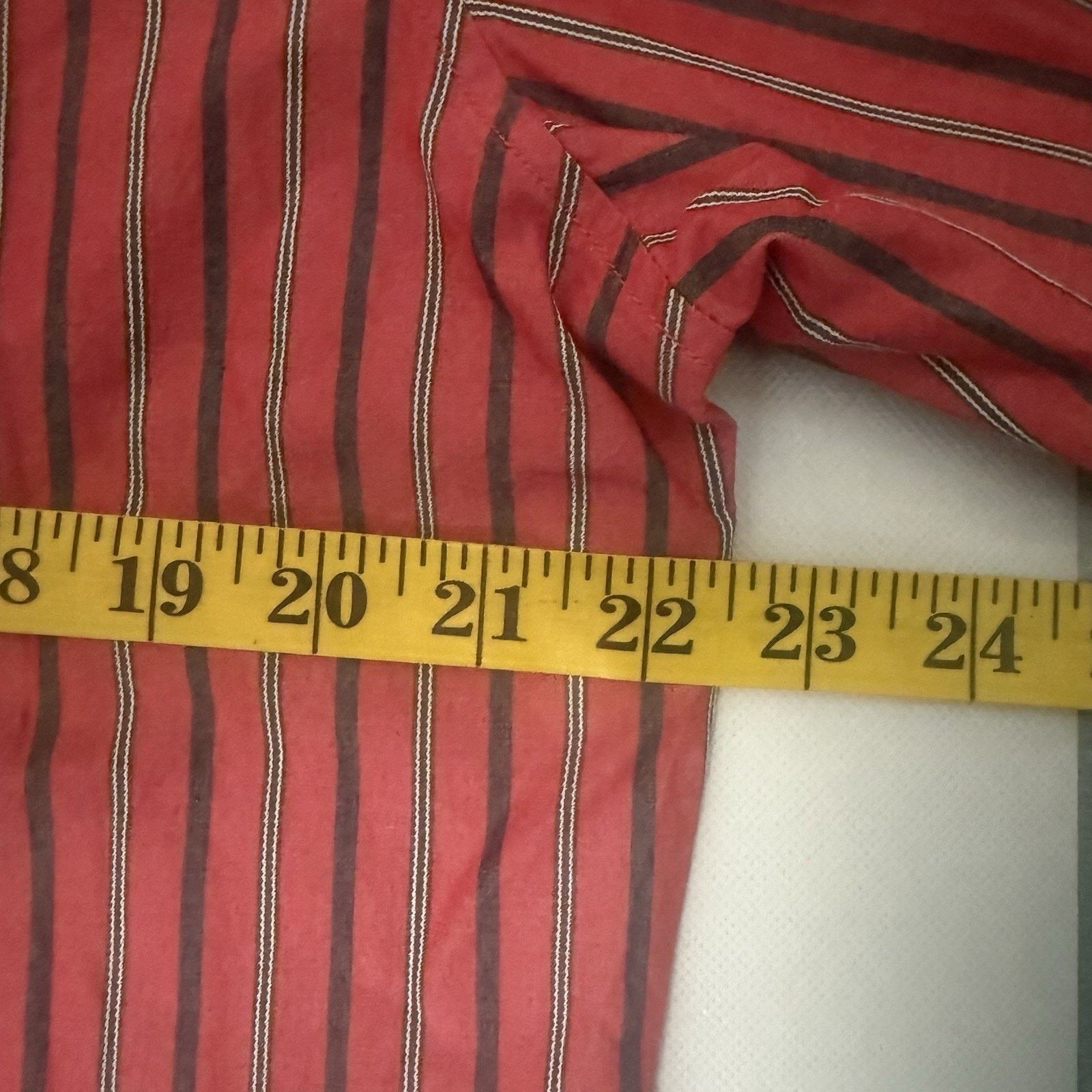 Banana Republic Banana Republic Slim Fit Striped Shirt Red Preppy Career Size US L / EU 52-54 / 3 - 6 Thumbnail
