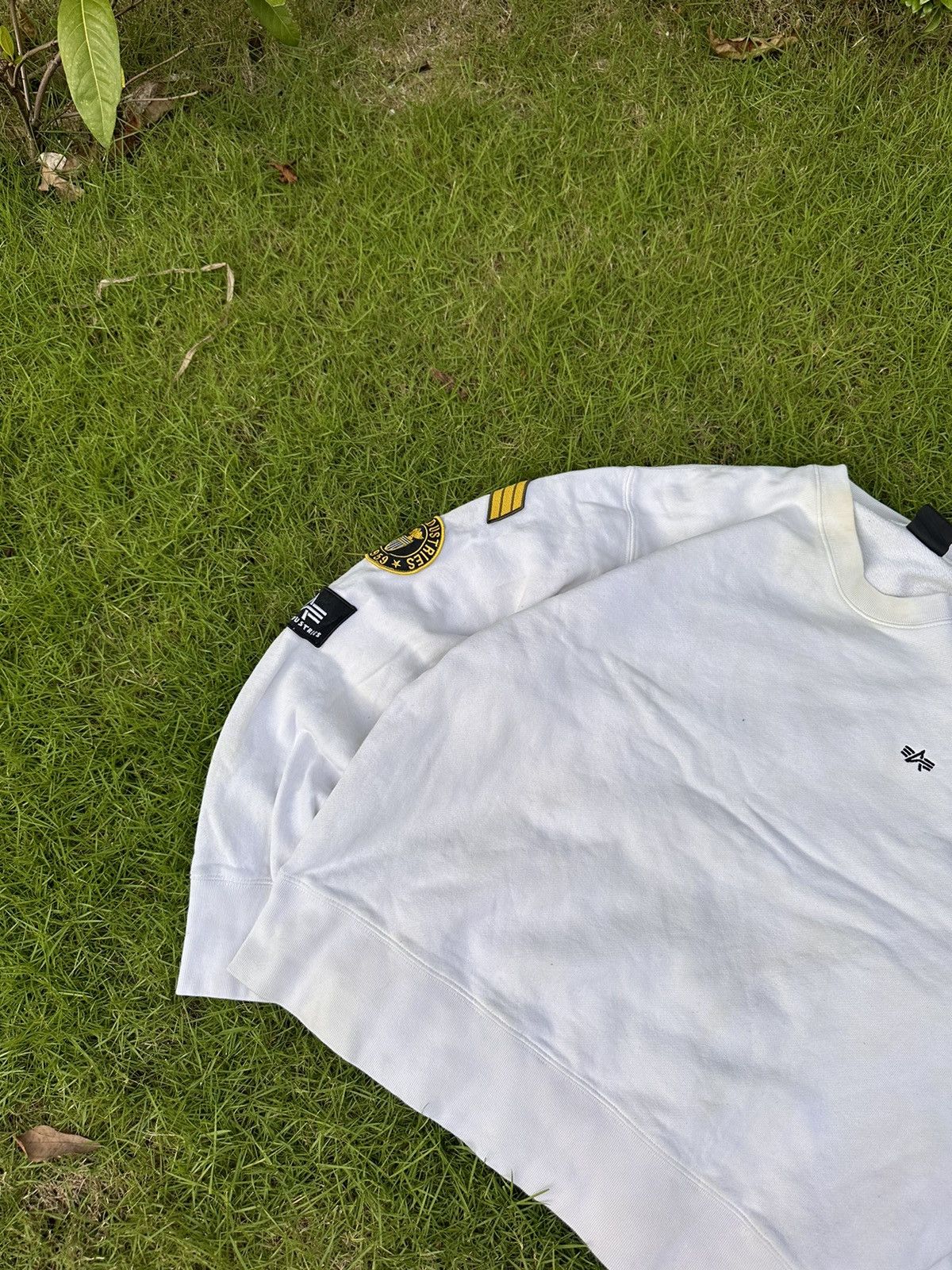 Alpha Industries × Vintage ALPHA INDUSTRIES VINTAGE MONOLOGO STREETWEAR SWEATSHIRT Size US L / EU 52-54 / 3 - 4 Thumbnail