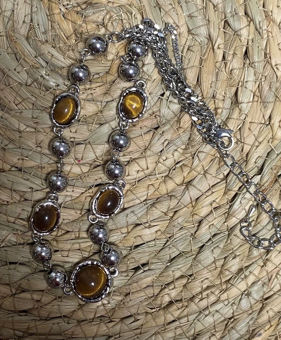 Japanese Brand × Jewelry Retro punk gem beads chain necklace choker Size ONE SIZE - 4 Thumbnail