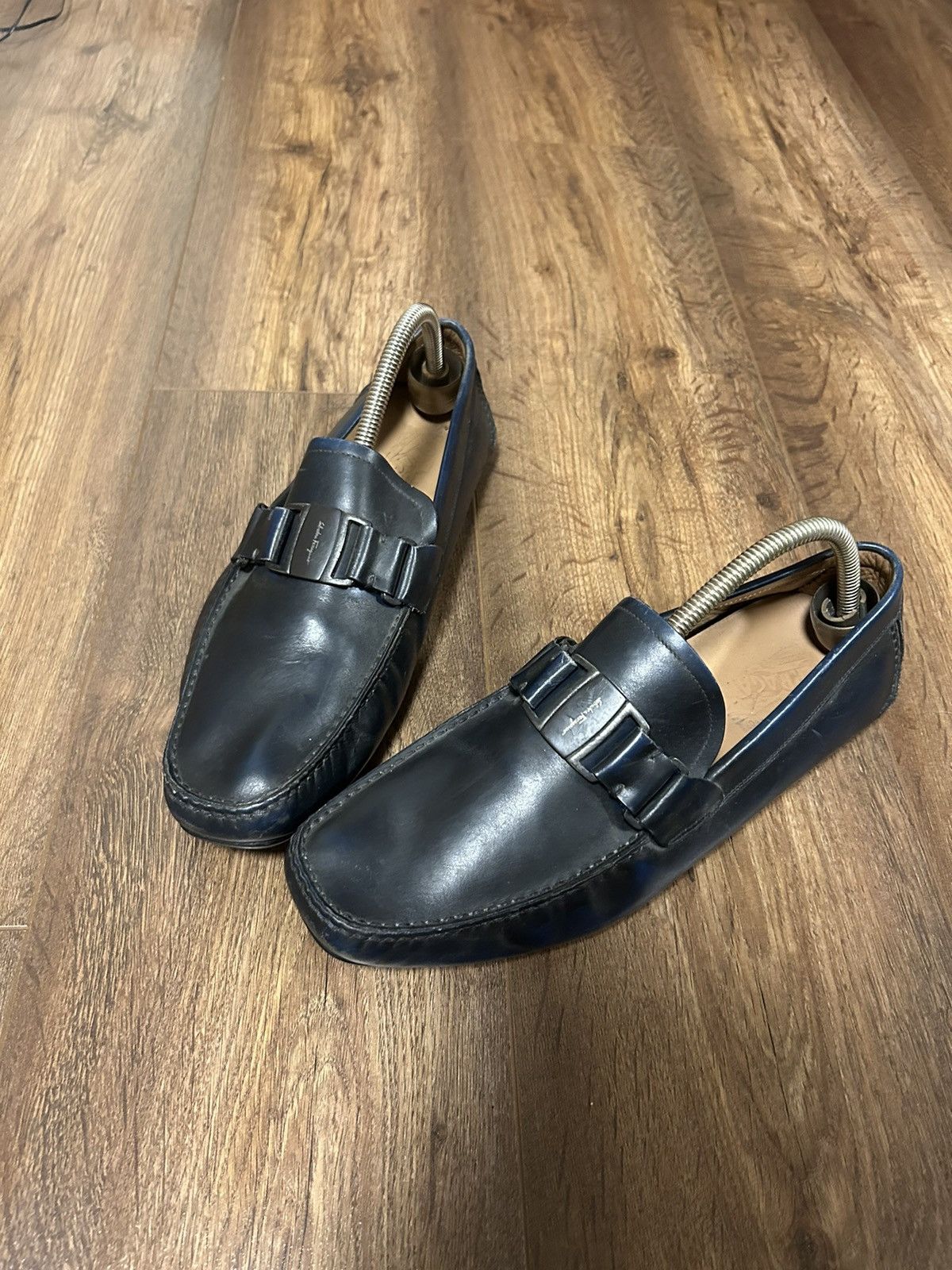 Salvatore Ferragamo × Vintage Vintage Salvatore Ferragamo Leather loafers Size US 10 / EU 43 - 1 Thumbnail