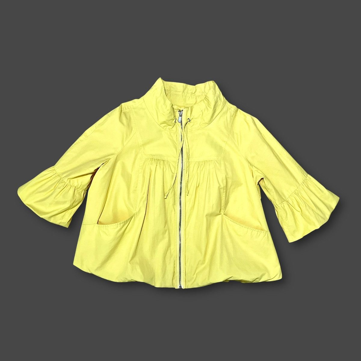 Michael Kors MICHAEL Michael Kors Women’s Yellow Full Zip Babydoll Sz L Size L / US 10 / IT 46 - 9 Thumbnail