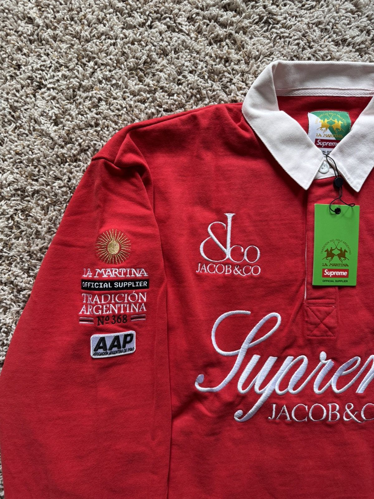 Jacob & Co. × Supreme Supreme La Martina Jacob & Co Rugby Red
