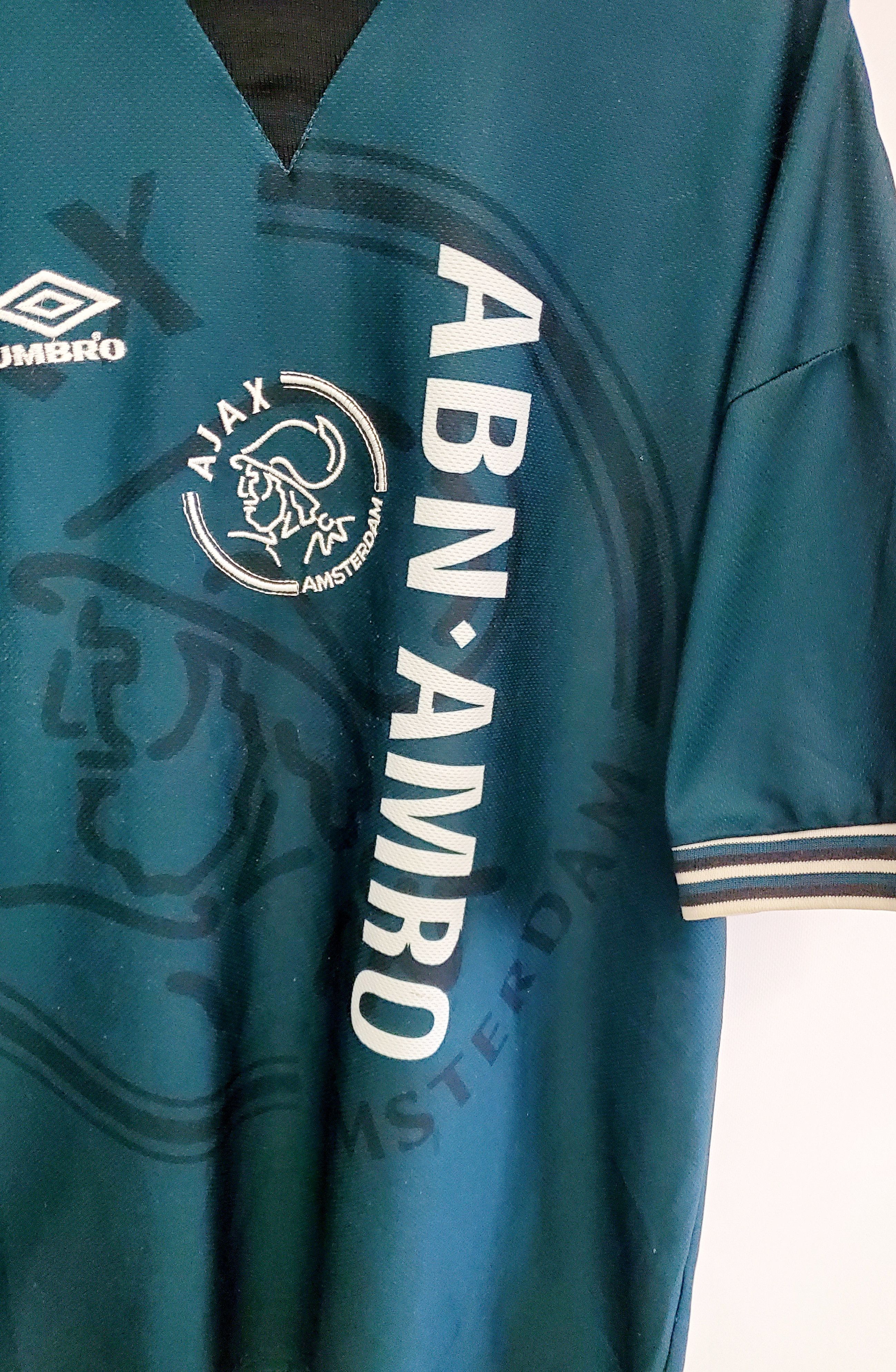 Umbro × Vintage AFC AJAX NETHERLANDS 1995/1996 AWAY FOOTBALL SHIRT JERSEY Xl Size US XL / EU 56 / 4 - 4 Thumbnail