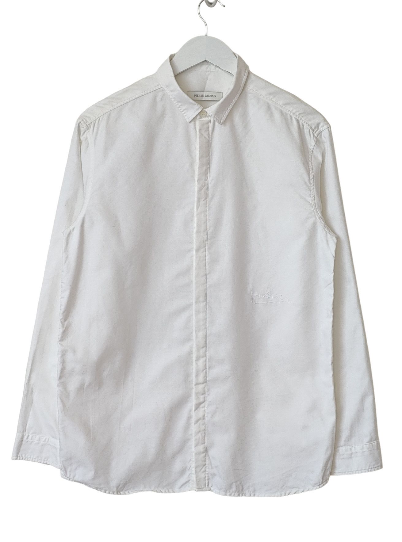Balmain Pierre Balmain Monogram Classic Casual Button up Shirt Size US M / EU 48-50 / 2 - 1 Thumbnail