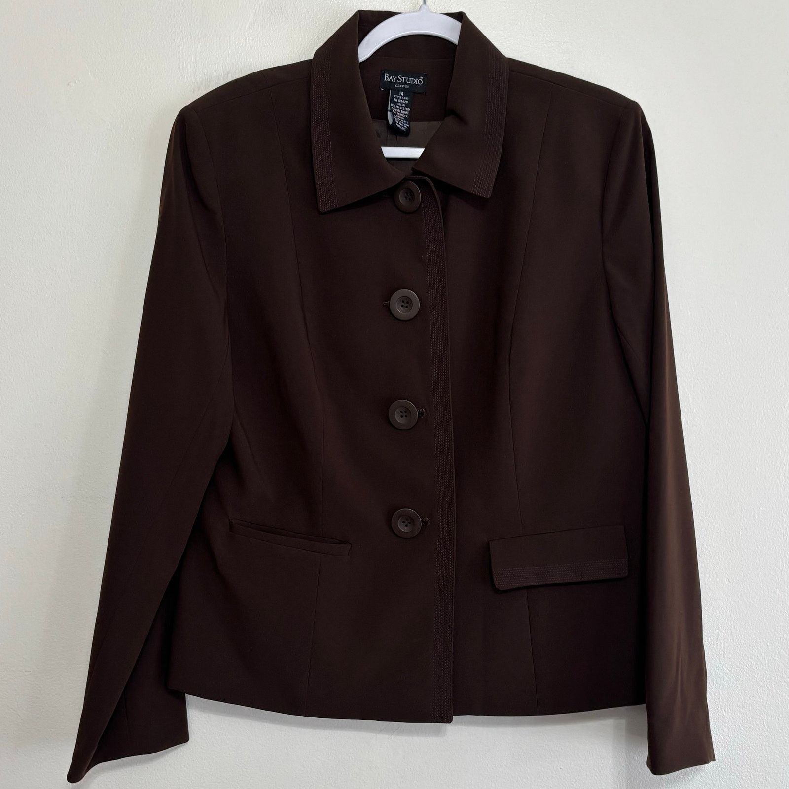 Other Bay Studio Brown Career Jacket Size 14 Size XL / US 12-14 / IT 48-50 - 1 Thumbnail