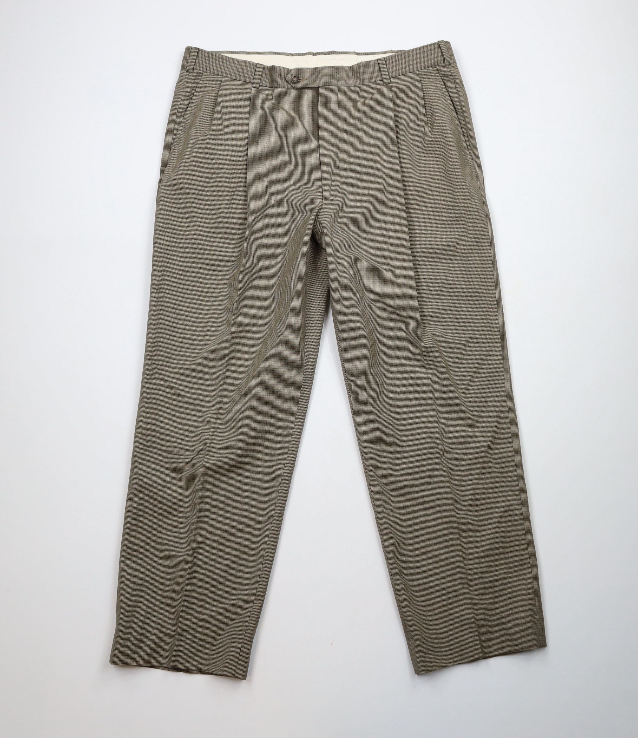 Vintage Vintage 90s Streetwear Pleated Wide Leg Chino Pants Size US 37 - 1 Thumbnail