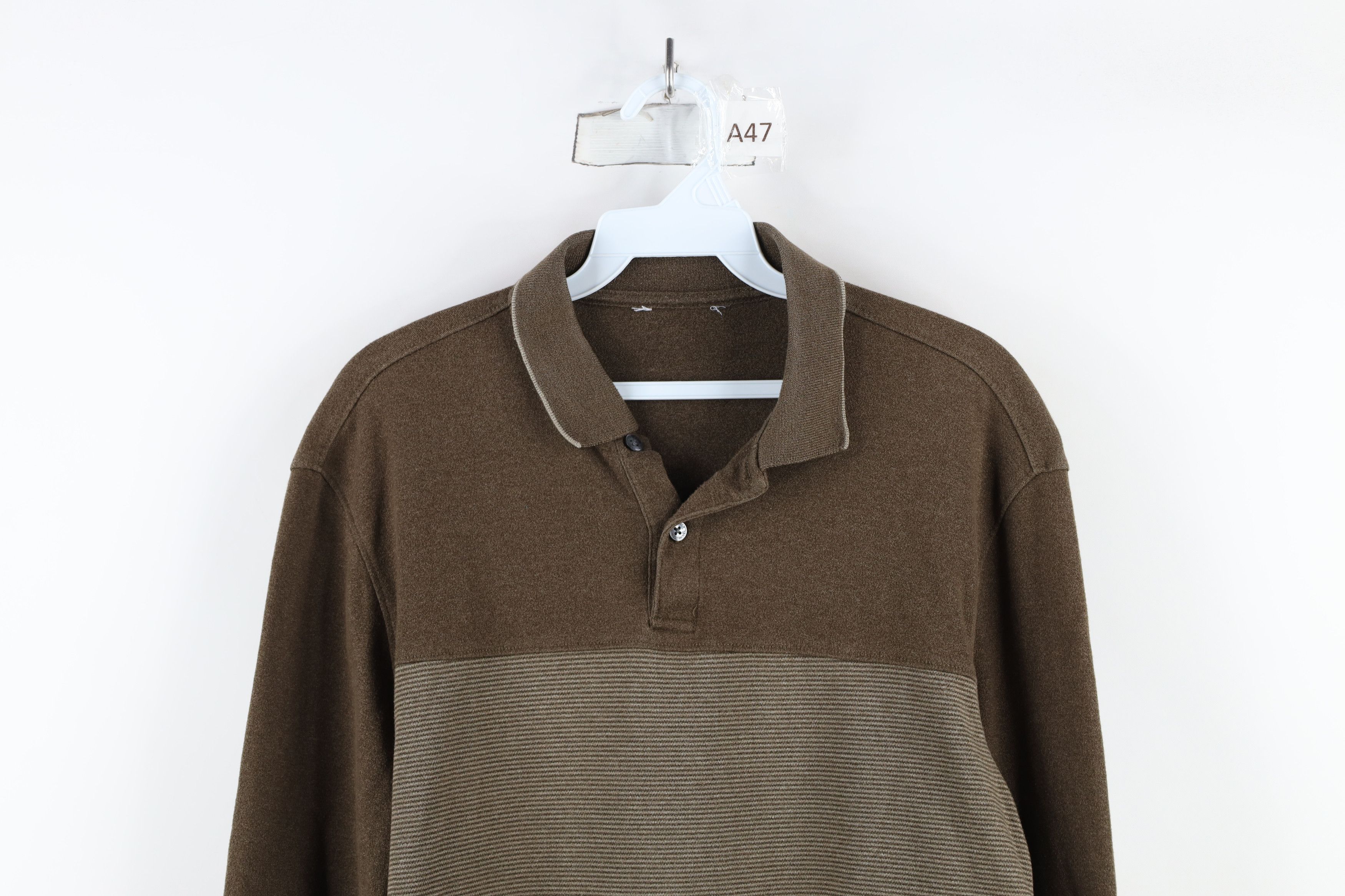 Vintage Vintage 90s Streetwear Striped Knit Long Sleeve Rugby Polo Size US M / EU 48-50 / 2 - 2 Thumbnail