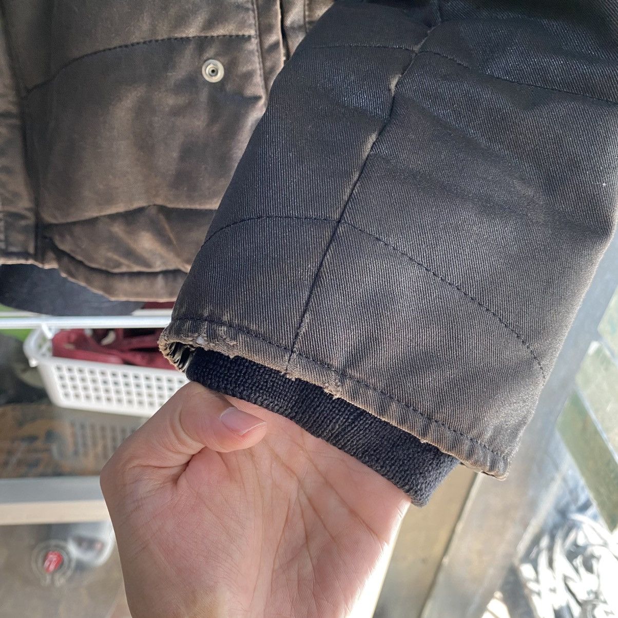 ABAHOUSE 2000s Abahouse - Wool Waxed Bikers Jackets Size US L / EU 52-54 / 3 - 7 Thumbnail