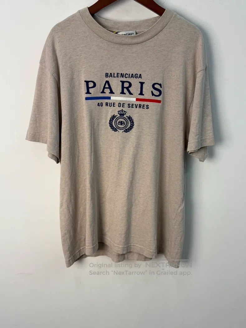 Balenciaga Balenciaga Crown Wheat Paris Letter Short Sleeve, Size XS Size US XS / EU 42 / 0 - 1 Thumbnail