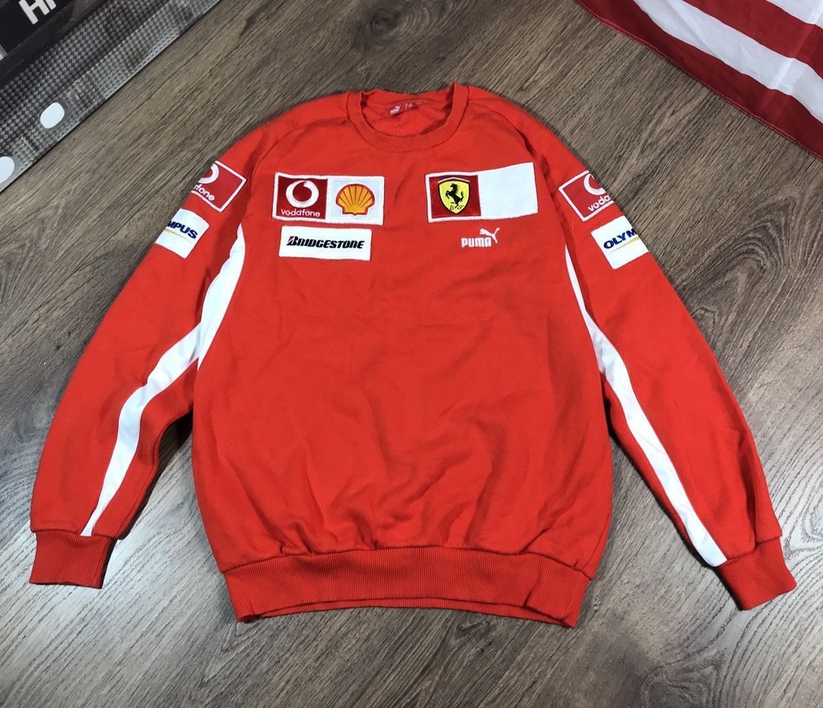 Ferrari × Puma × Vintage Puma Ferrari Vintage Sweatshirt Size M Size US M / EU 48-50 / 2 - 2 Thumbnail