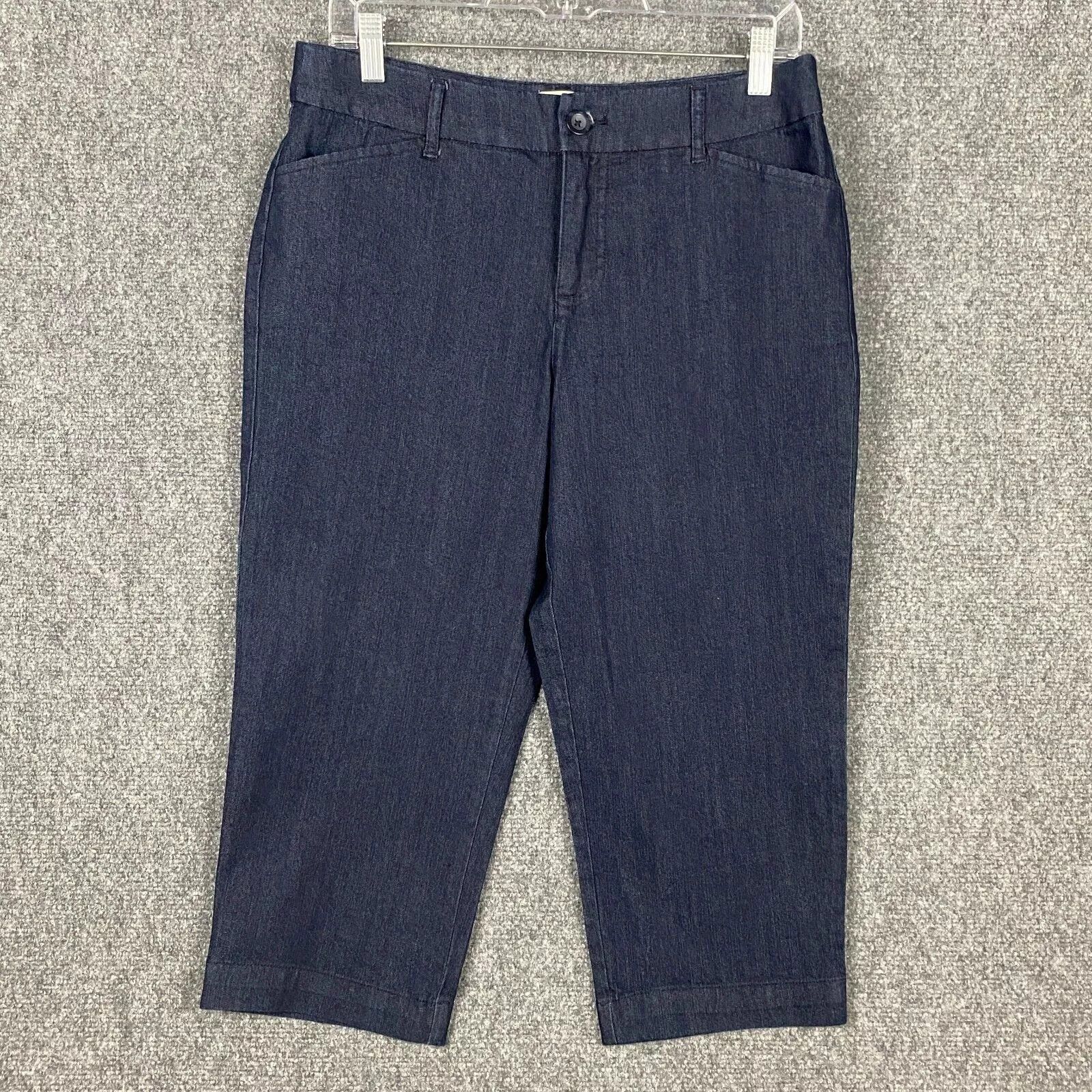 St. Johns Bay St. John's Bay Crop Pants Size 8 Women's Chino Blue Cotton Size 30" / US 8 / IT 44 - 1 Thumbnail