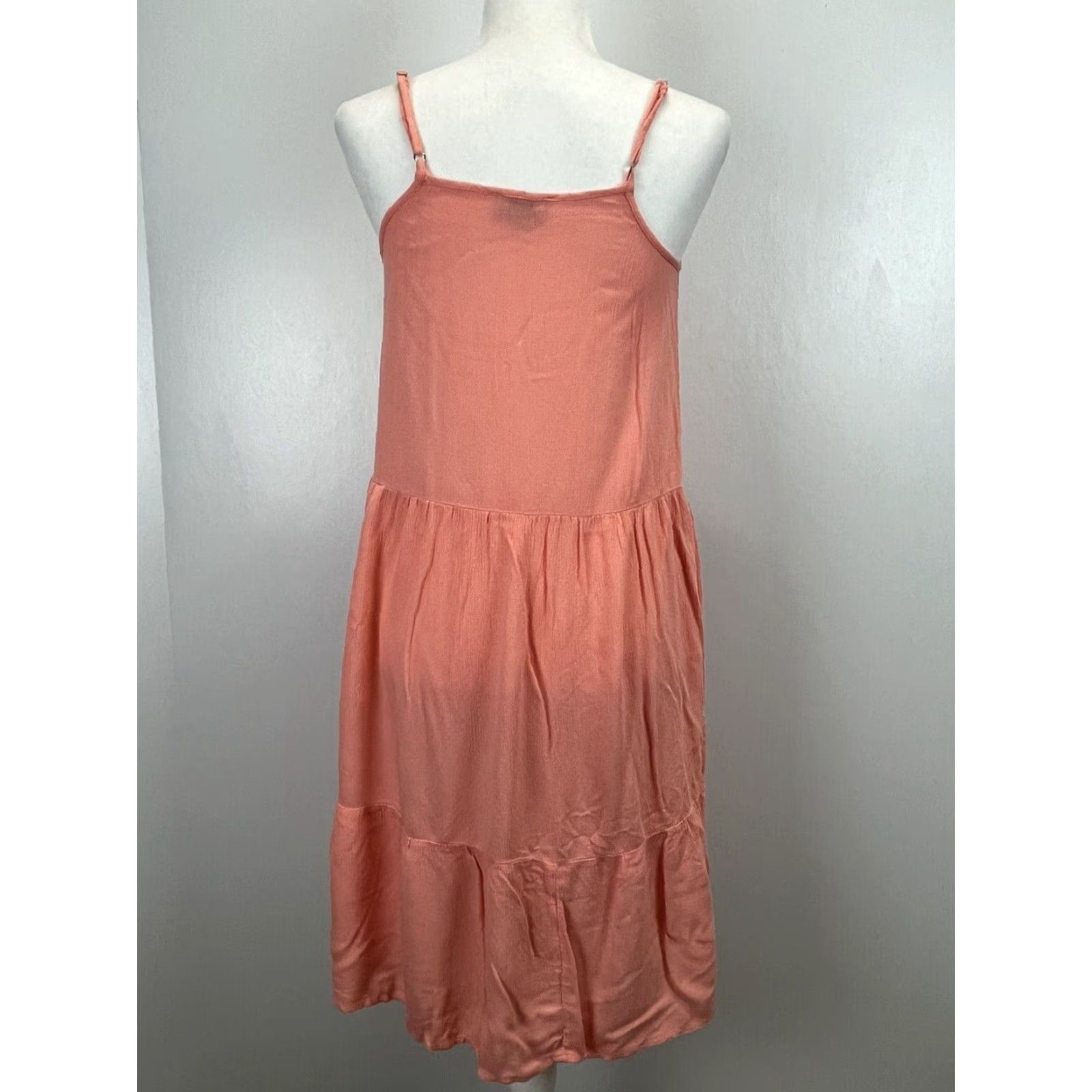 Loft LOFT Shift Sundress XS Peach Adjustable Straps Casual Dress Size XS / US 0-2 / IT 36-38 - 3 Thumbnail