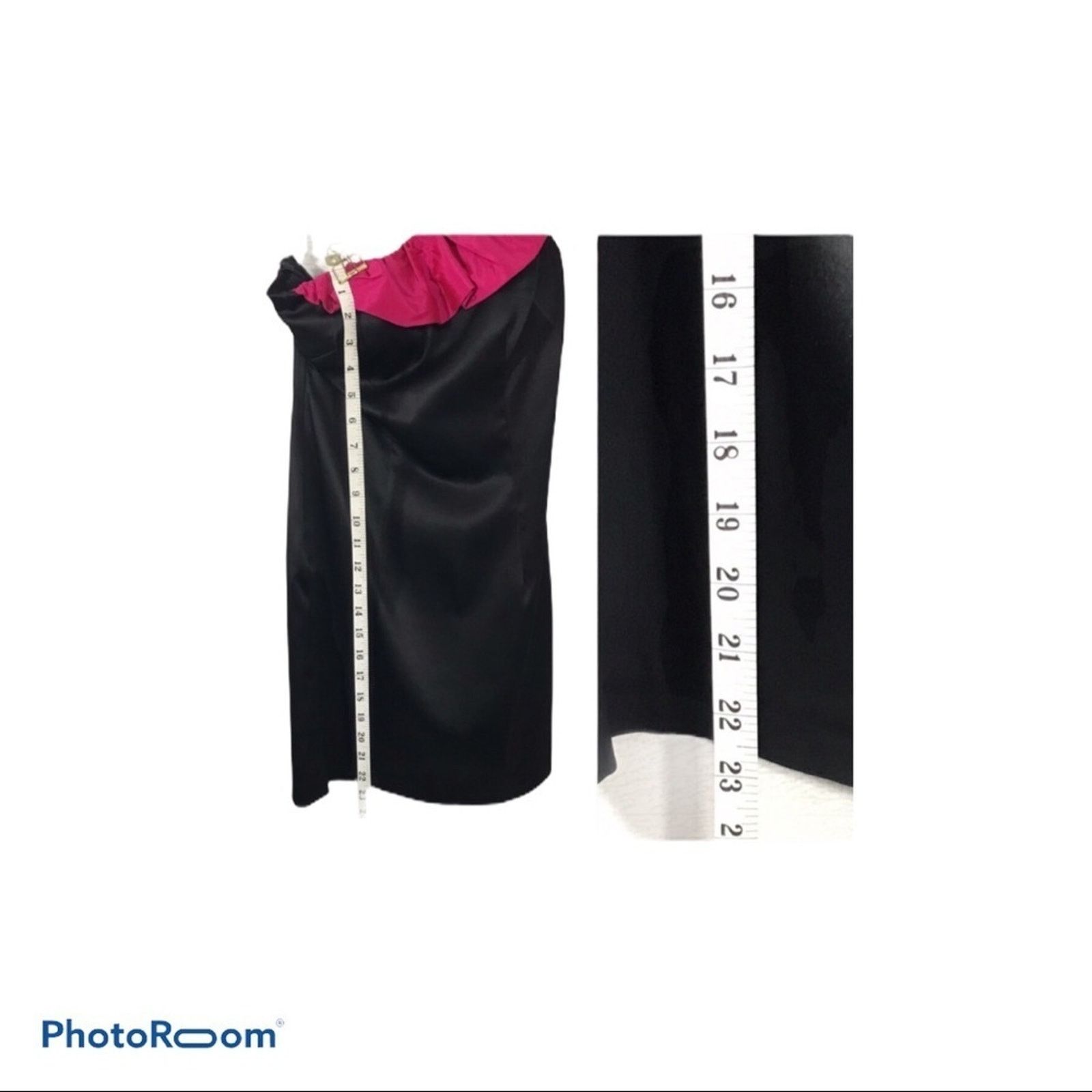 Other Aidan Mattox Ruffled One Shoulder Black & Pink Mini Dress Size XS / US 0-2 / IT 36-38 - 4 Thumbnail