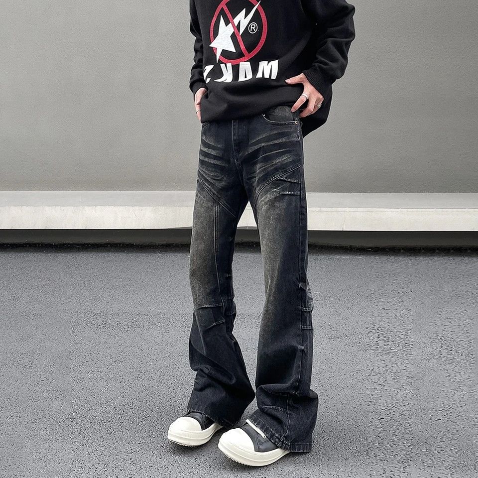 Designer × Japanese Brand × Jean Flared Jeans Men Autumn High Street Size US 29 - 2 Thumbnail