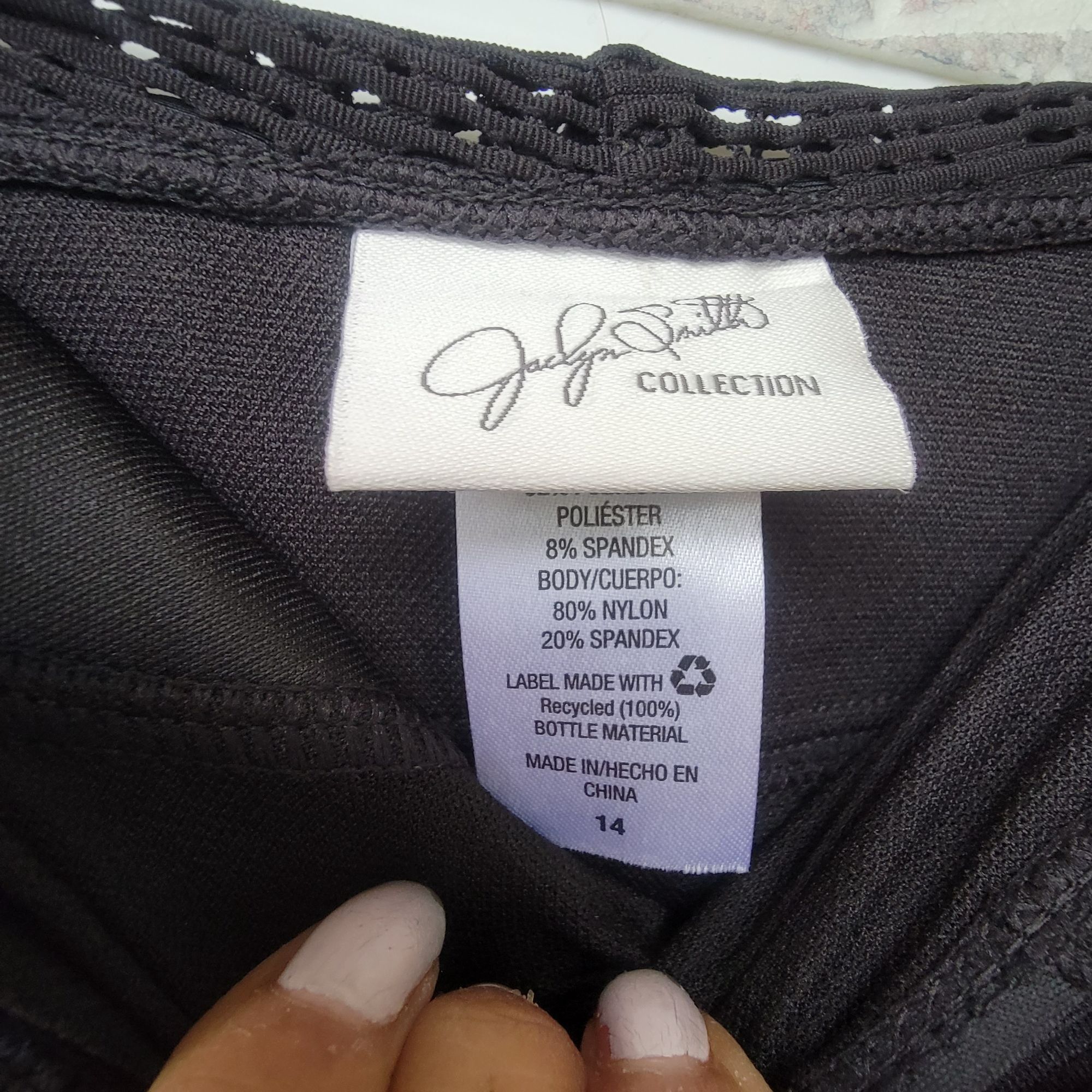 Other ⭐Jaclyn Smith Collection Sz 14 Swimsuit One Piece Black Mesh Size XL / US 12-14 / IT 48-50 - 3 Thumbnail