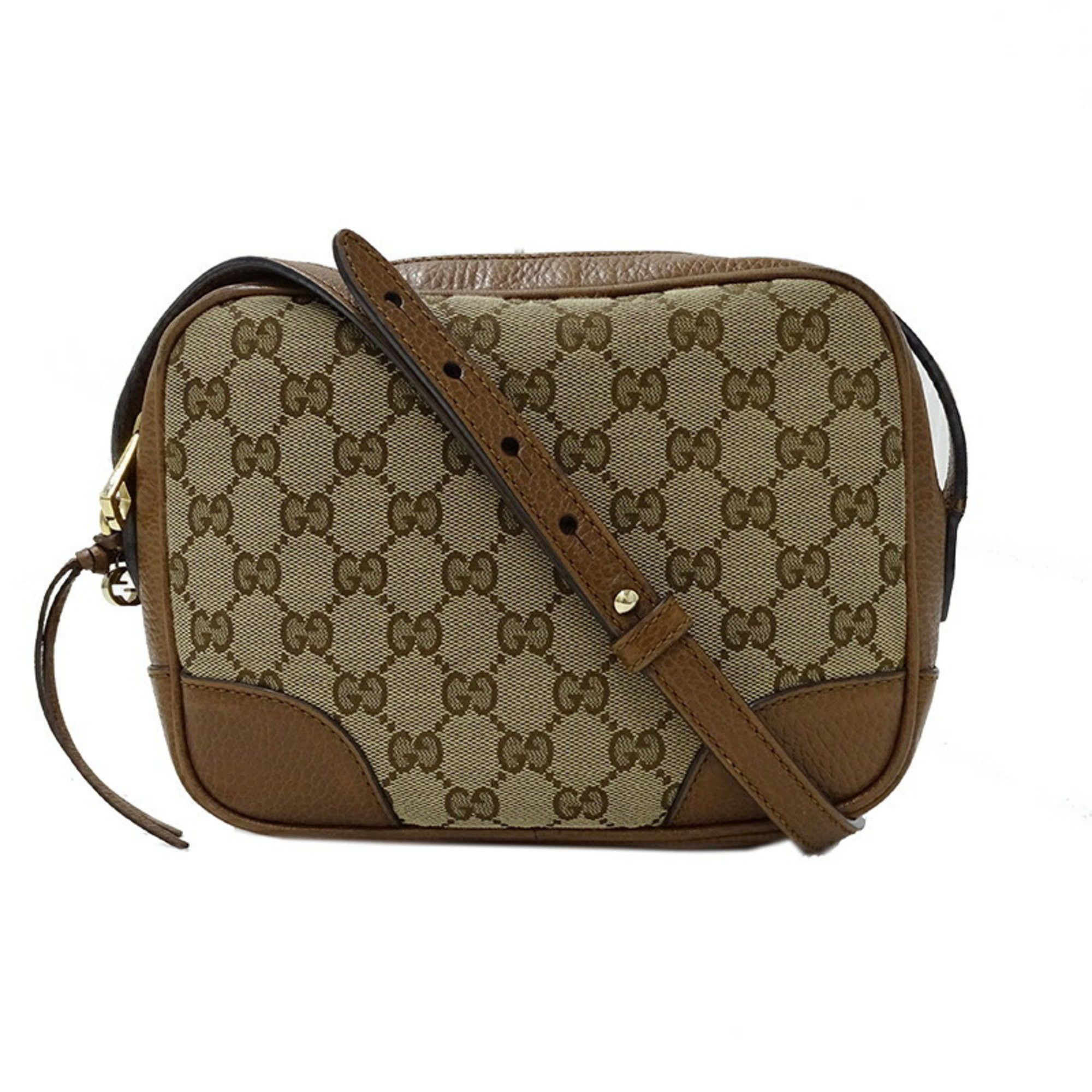 Gucci Women's Shoulder Bag GG Canvas Brown Beige 449413