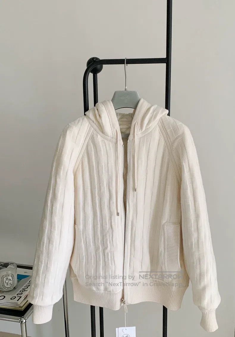 Hermes Hermes Ladies' reversible wool cardigan jacket, white, siz Size XS / US 0-2 / IT 36-38 - 2 Thumbnail