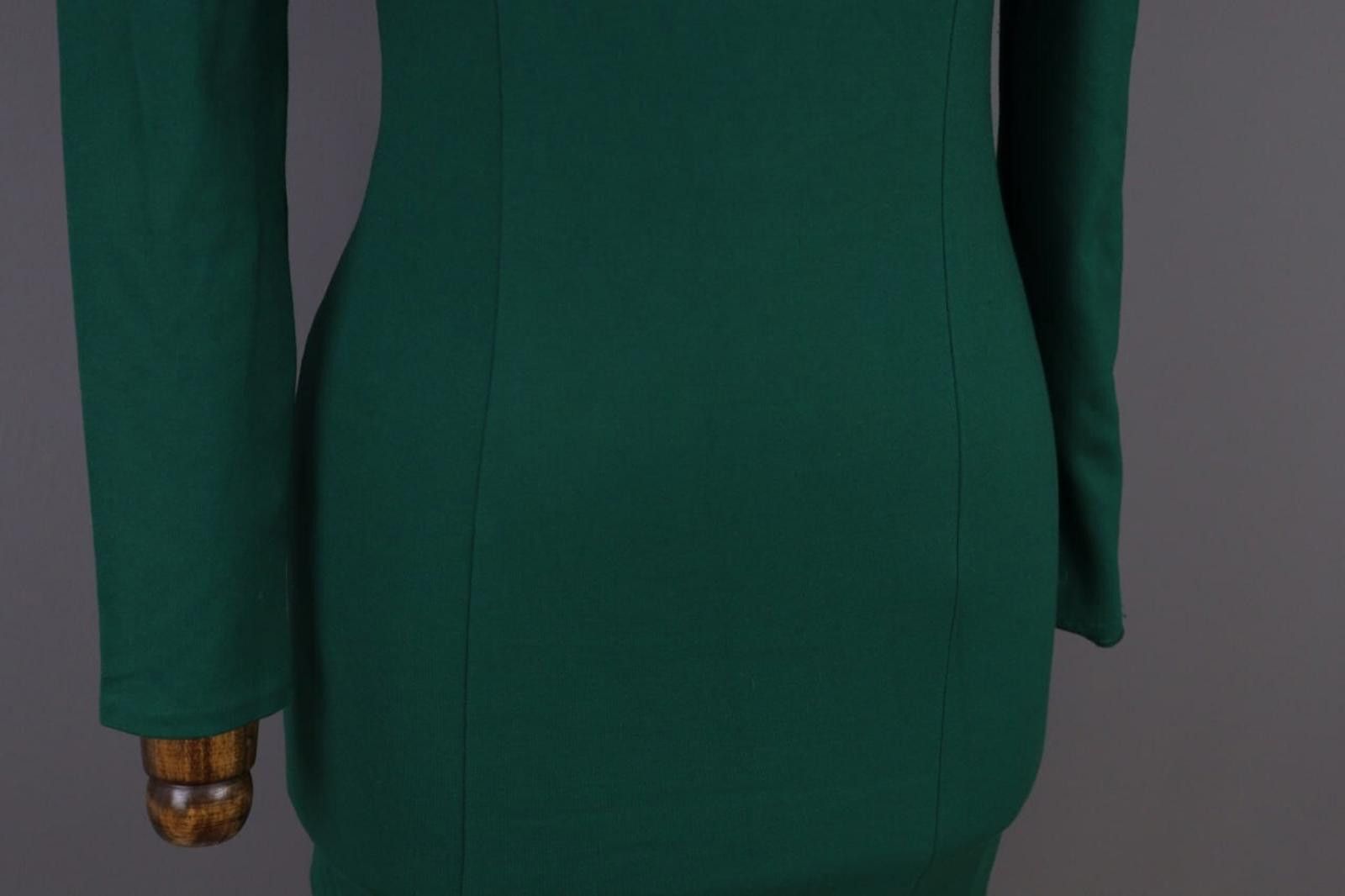 J.Crew J. Crew Green Long Sleeve Bodycon Evening Midi Dress Size XS Size XS / US 0-2 / IT 36-38 - 5 Thumbnail