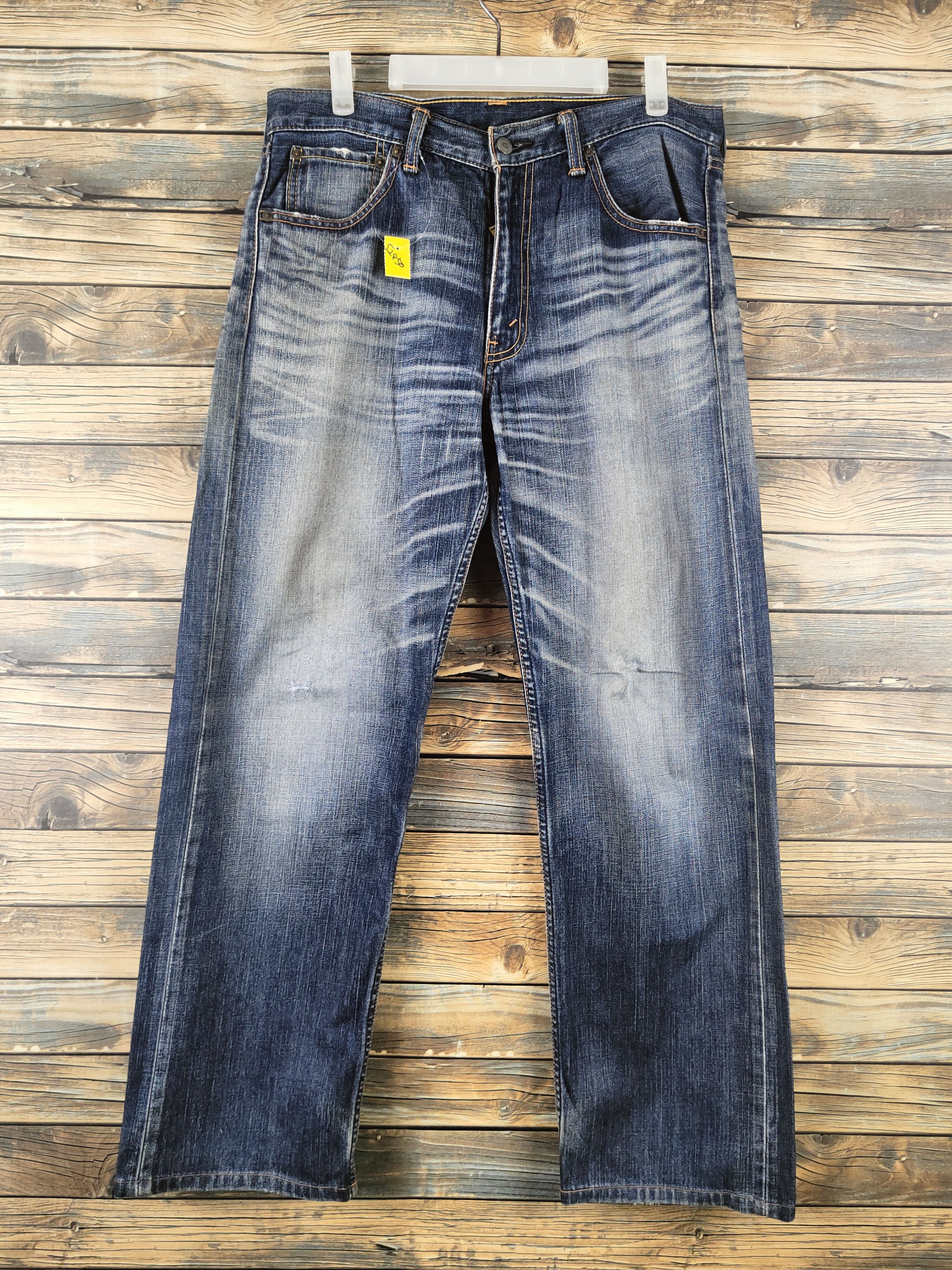 Levi's Levi's Dark Blue Distressed Ripped Jeans #S2850 Size US 33 - 1 Thumbnail