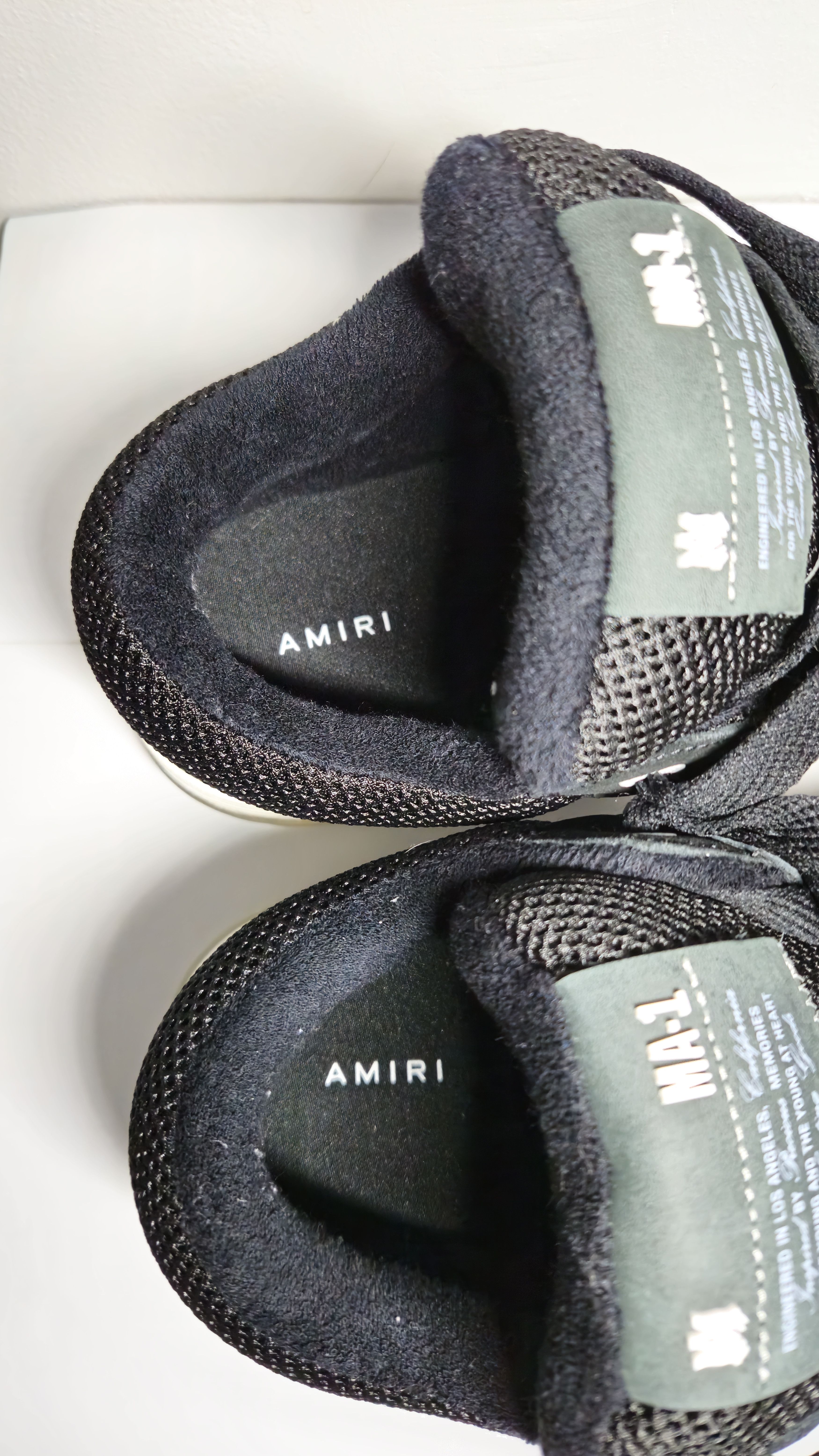 Amiri Amiri MA-1 Leather & Mesh Sneakers - Black/White Size US 10 / EU 43 - 5 Thumbnail