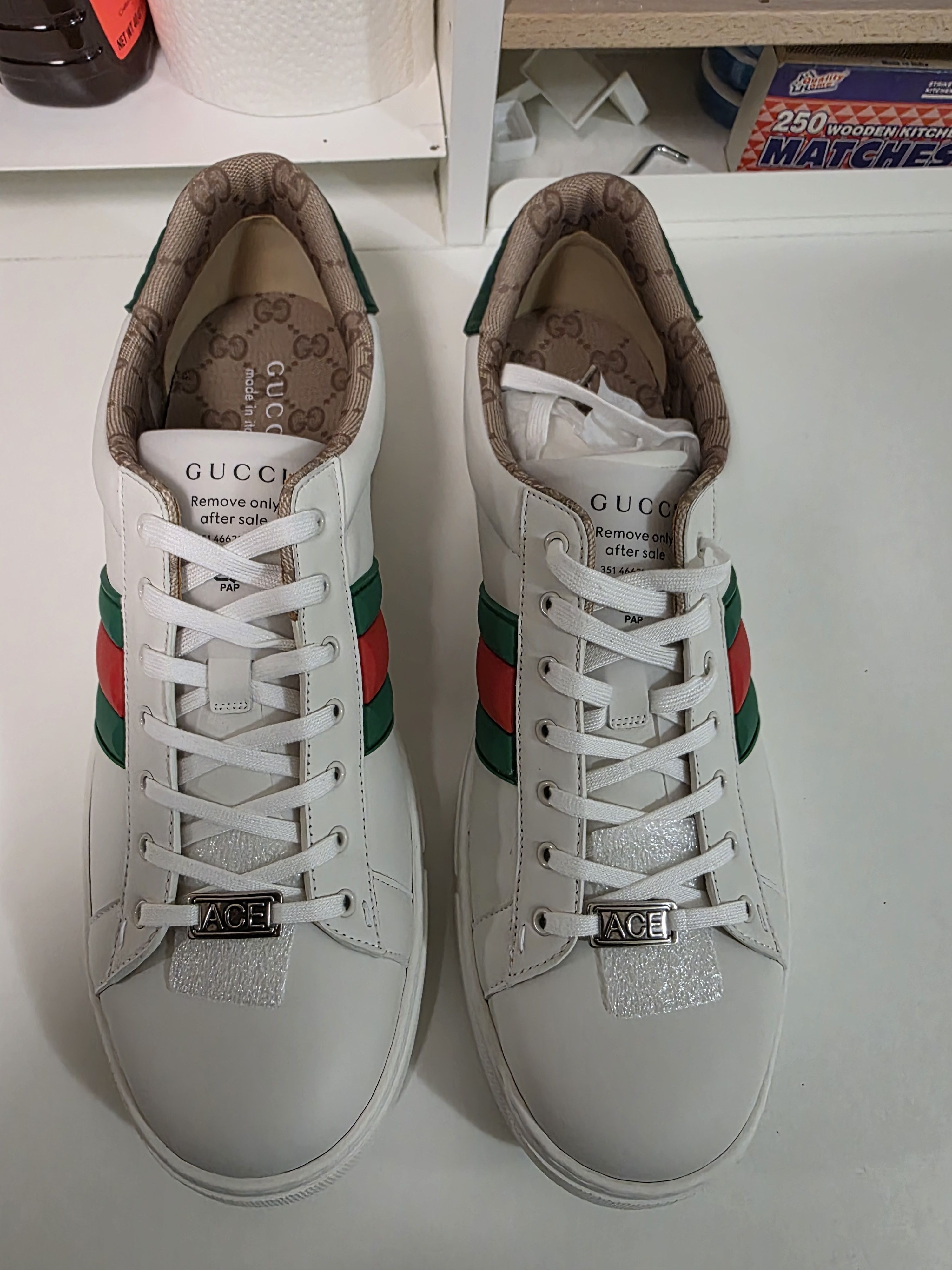 Gucci Gucci Ace Luxury Web Logo Size US 14 / EU 47 - 2 Thumbnail